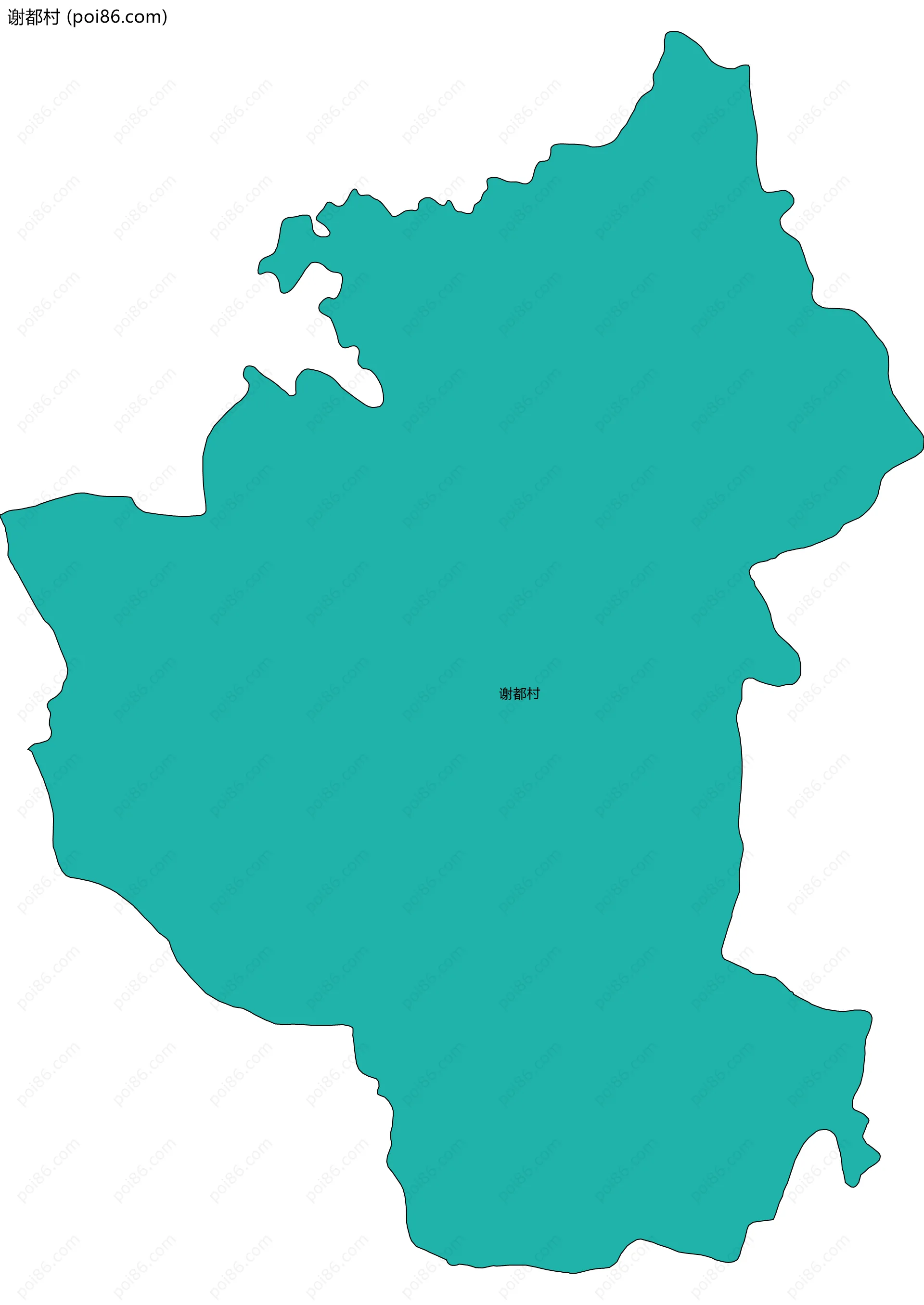 谢都村边界地图