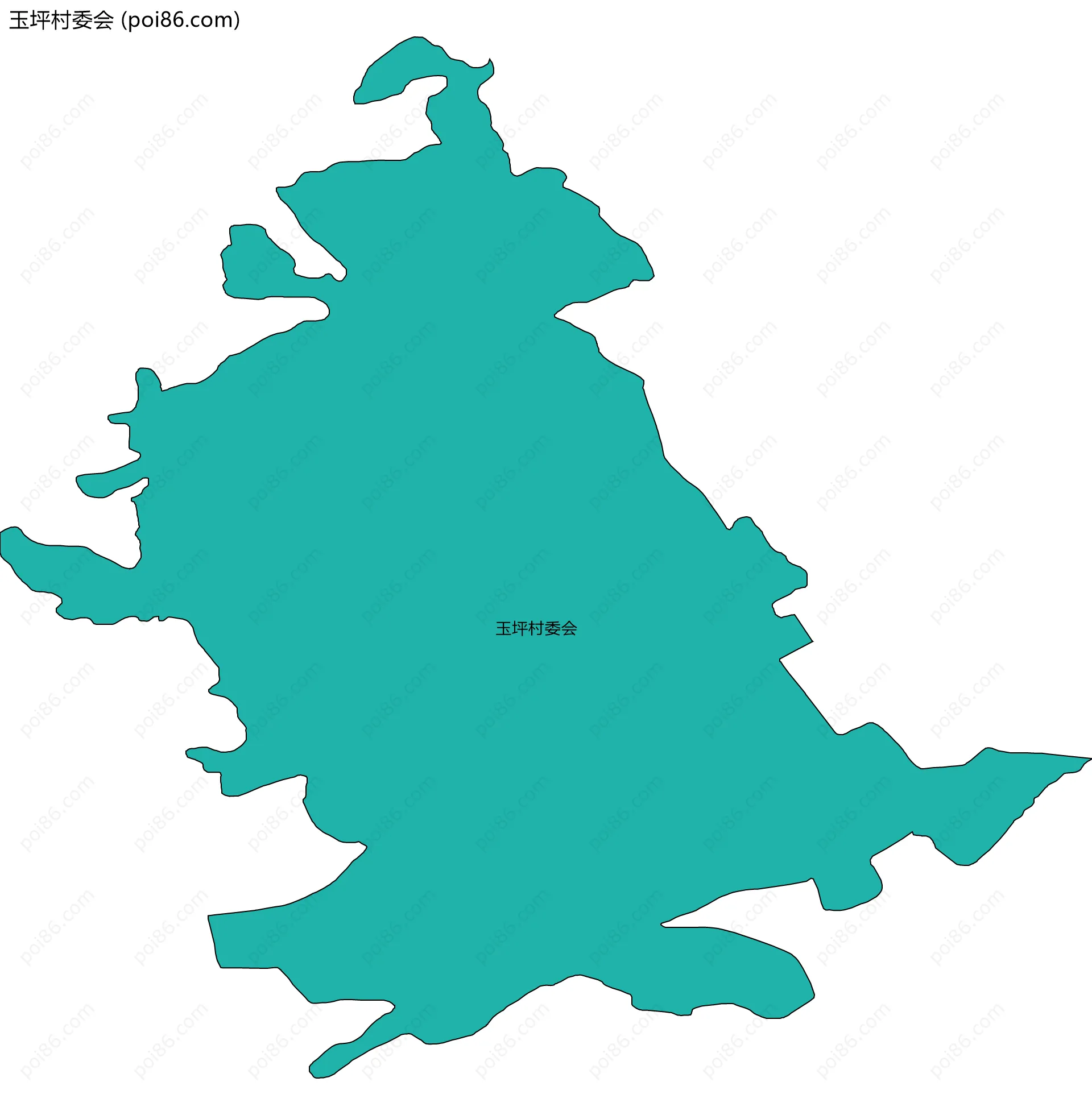 玉坪村委会边界地图