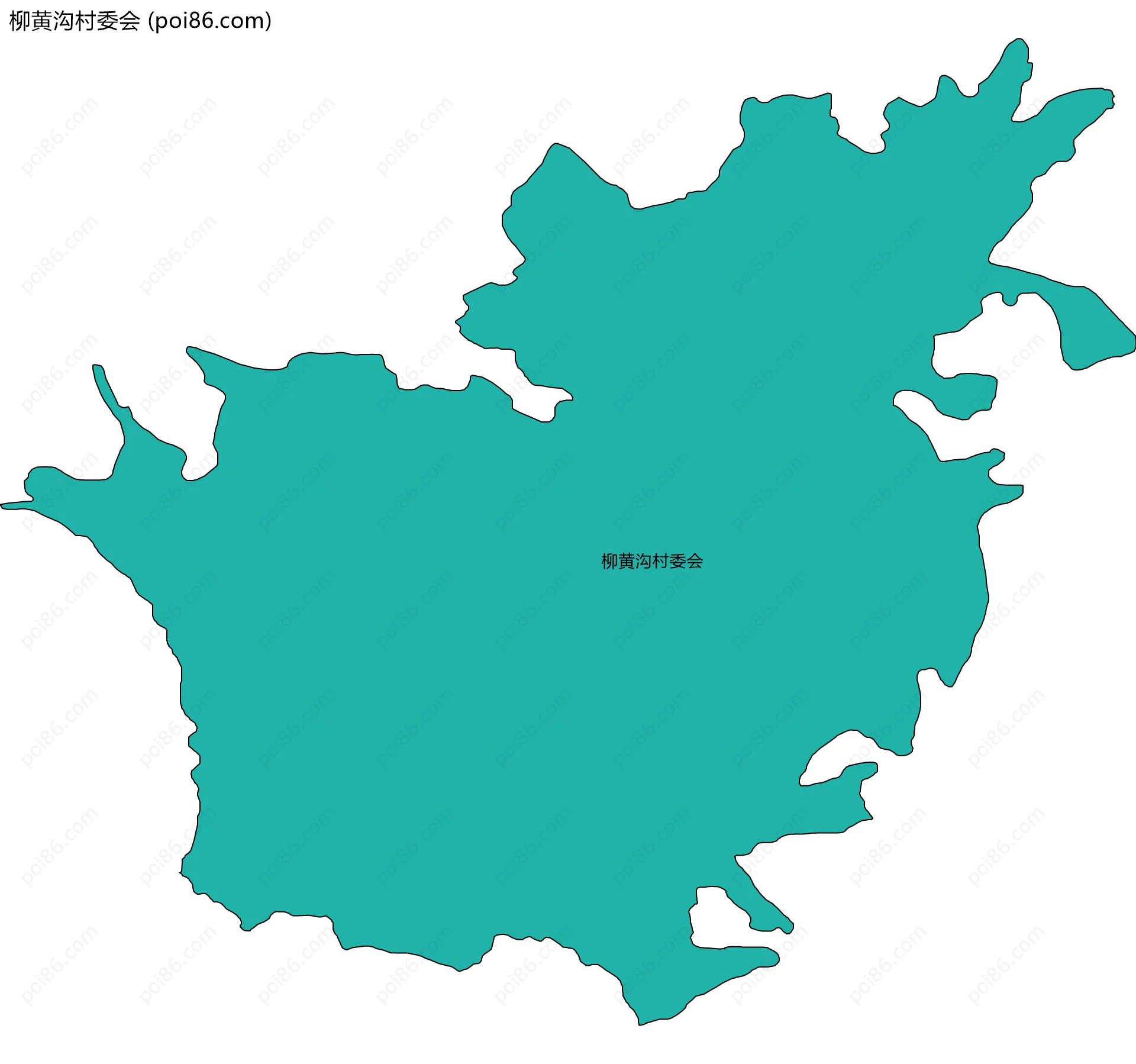 柳黄沟村委会边界地图