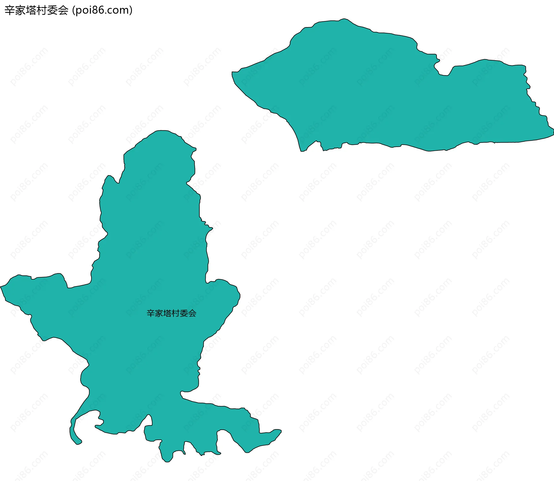 辛家塔村委会边界地图