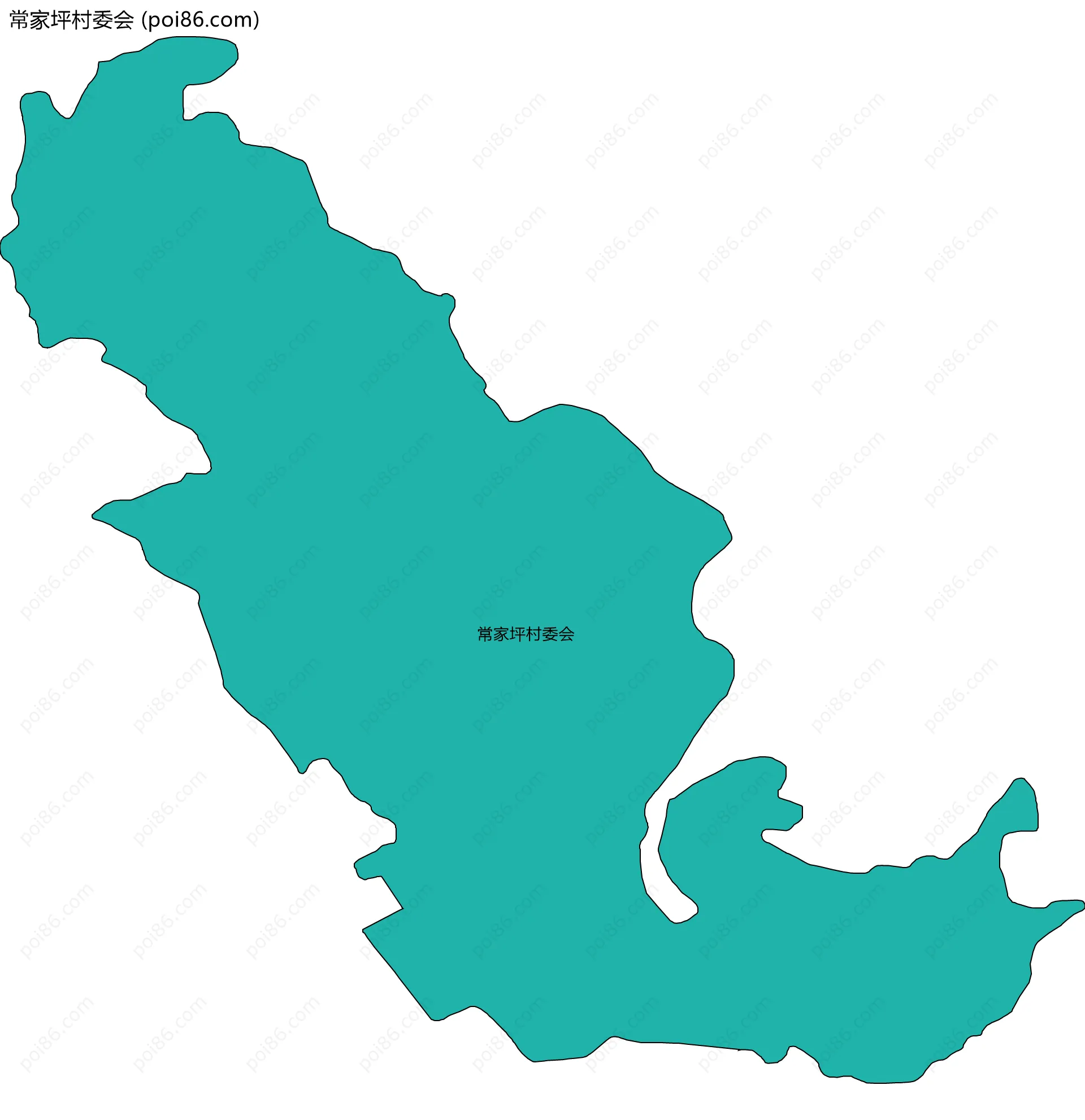 常家坪村委会边界地图