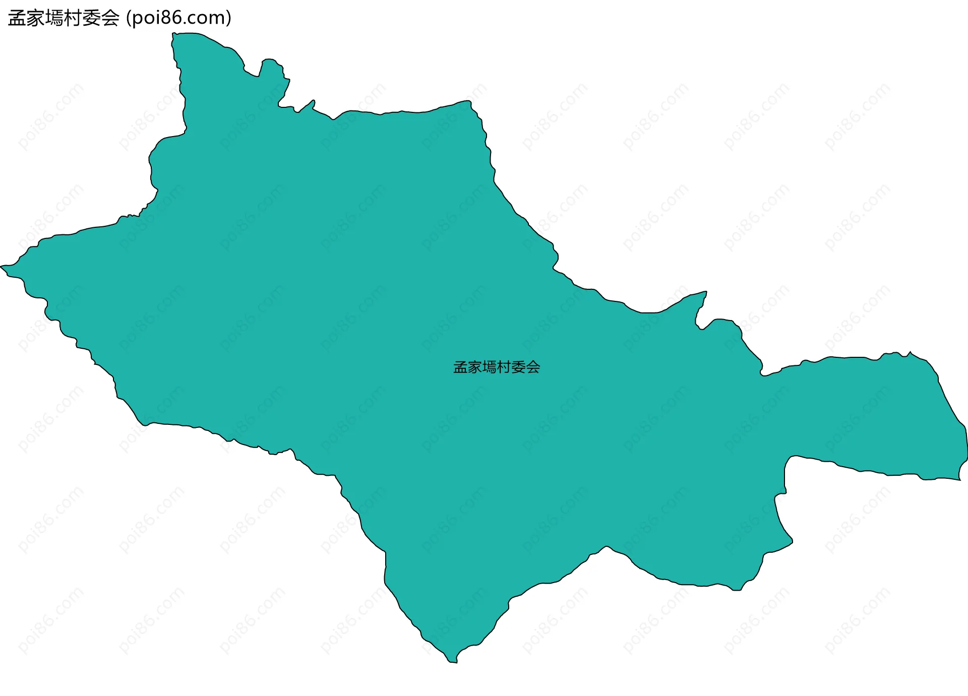 孟家墕村委会边界地图