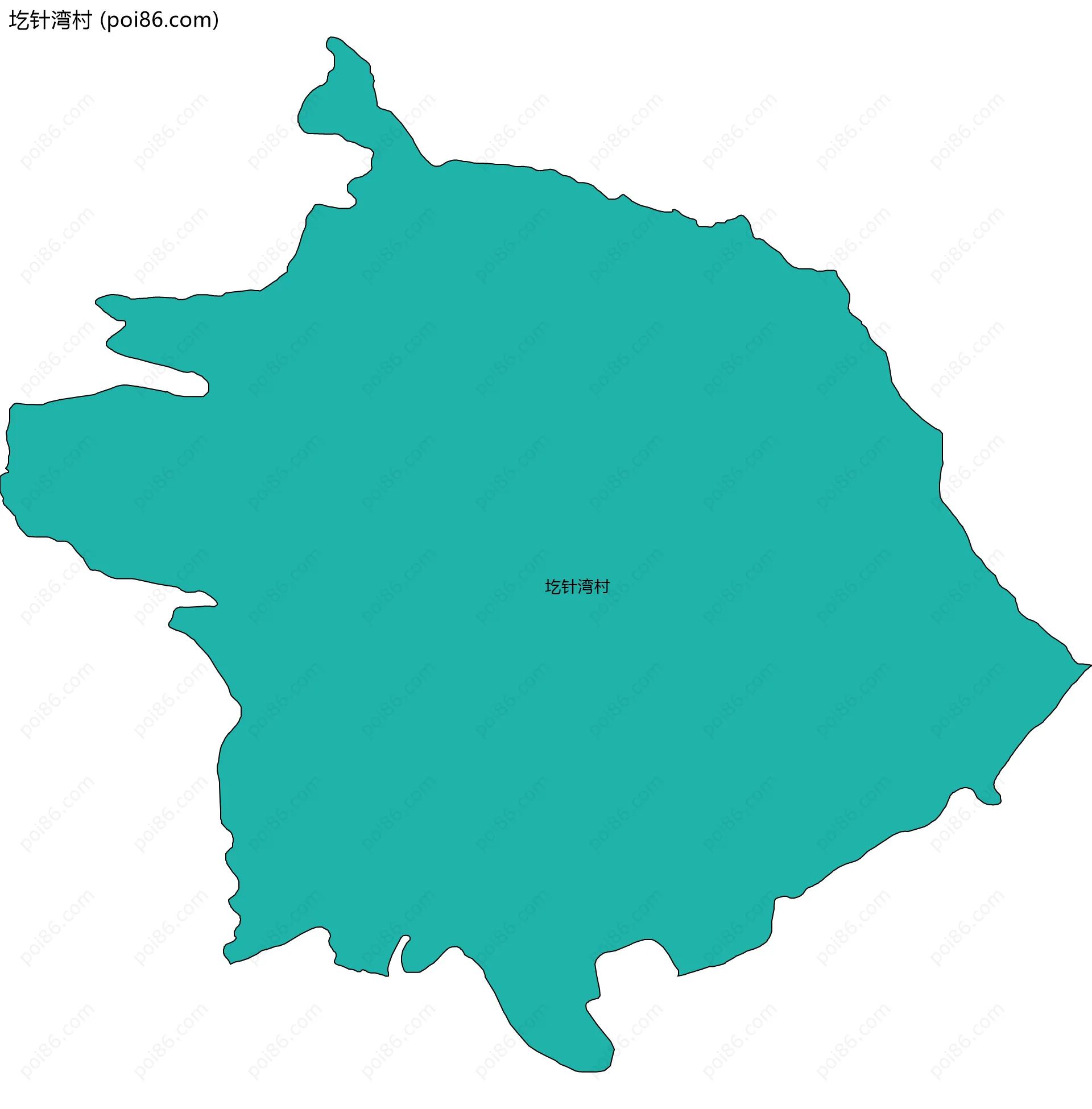 圪针湾村边界地图