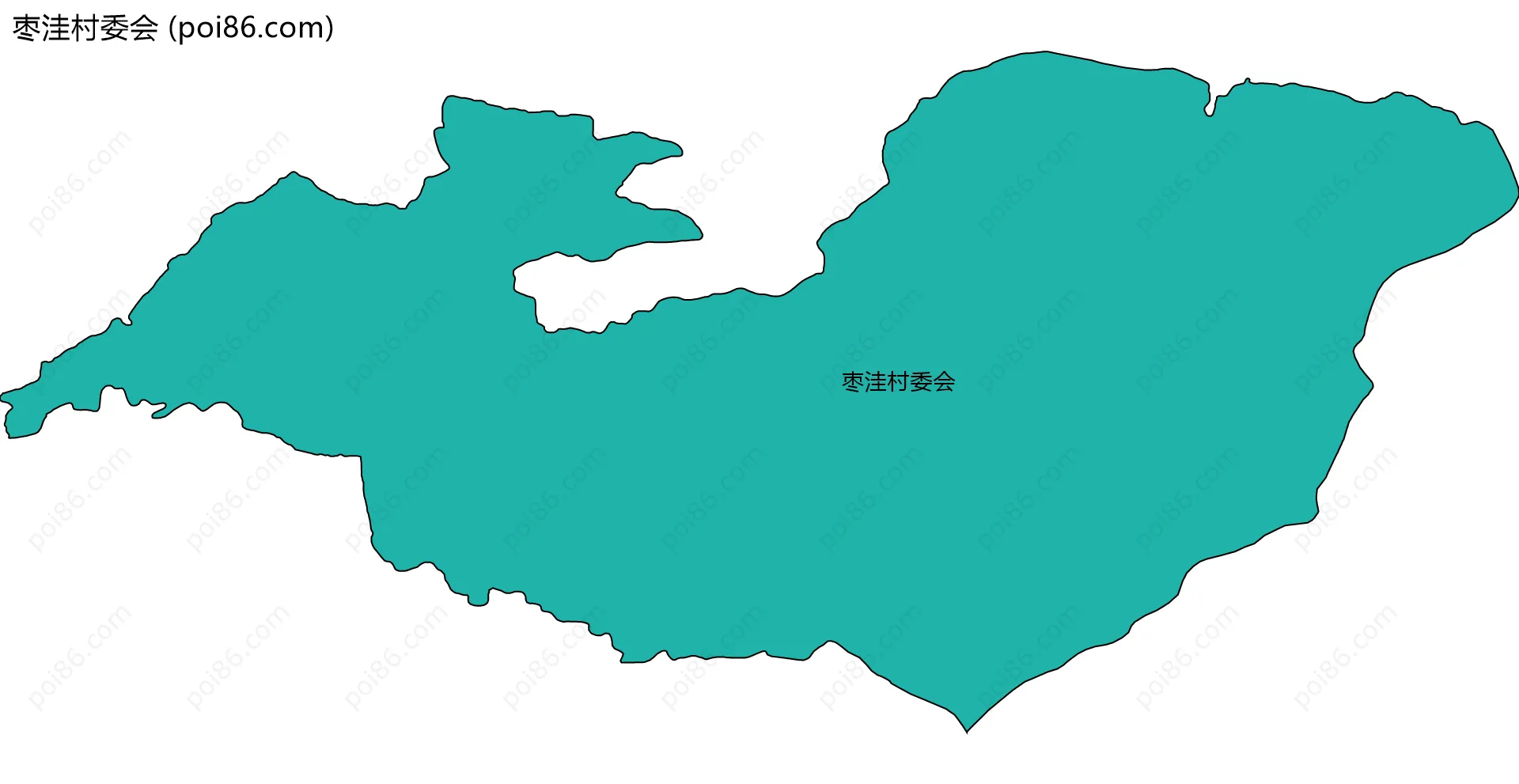 枣洼村委会边界地图