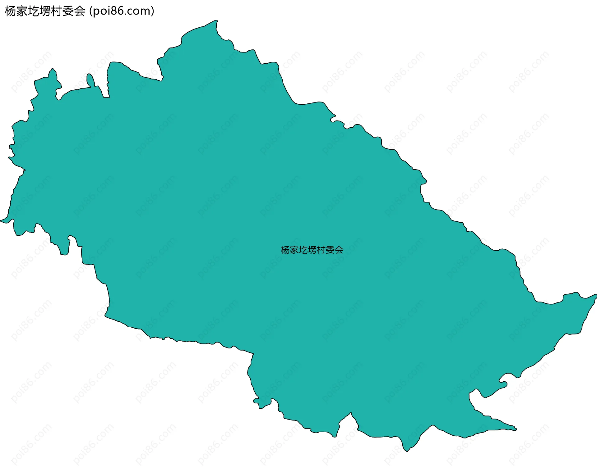 杨家圪塄村委会边界地图