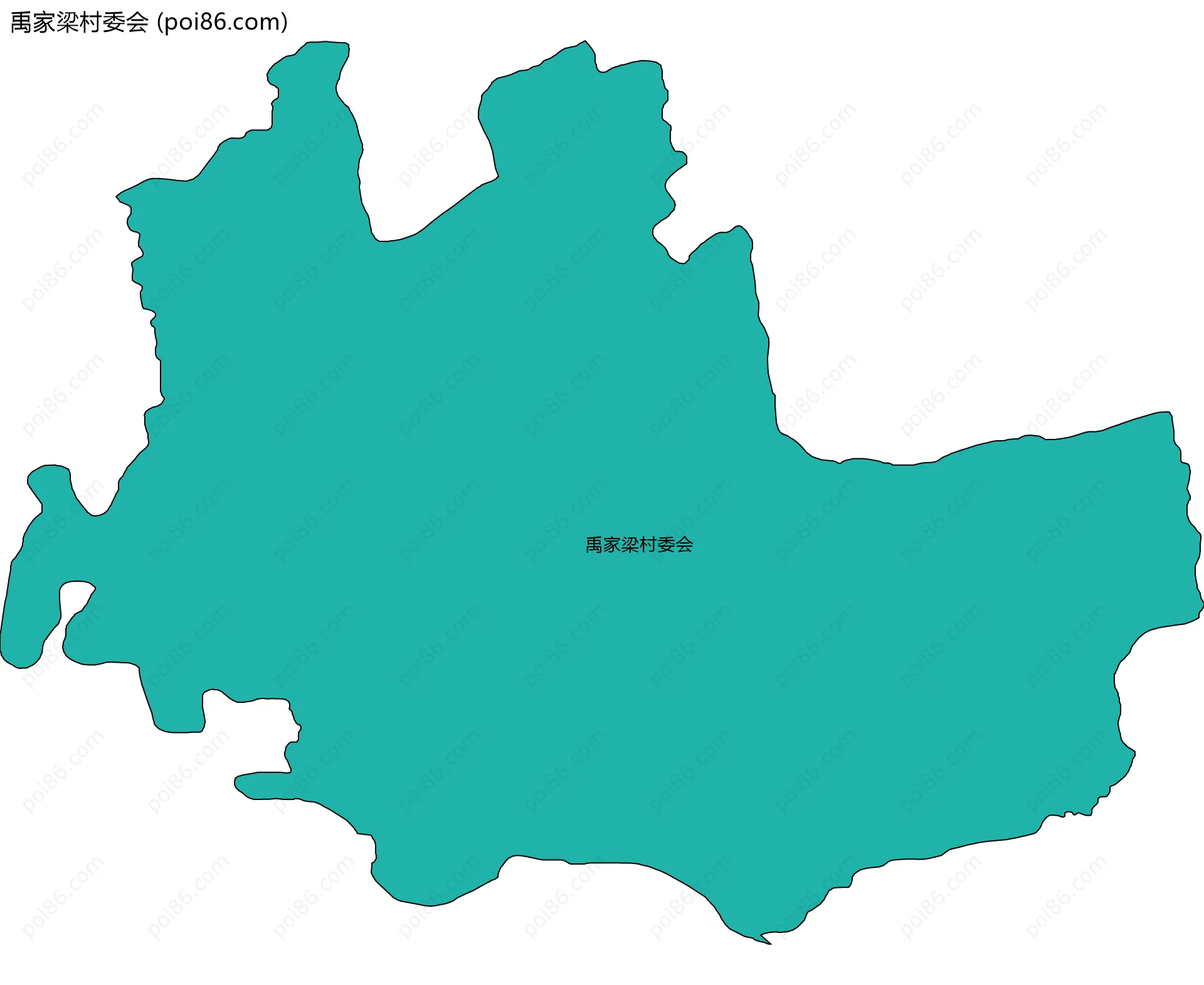 禹家梁村委会边界地图