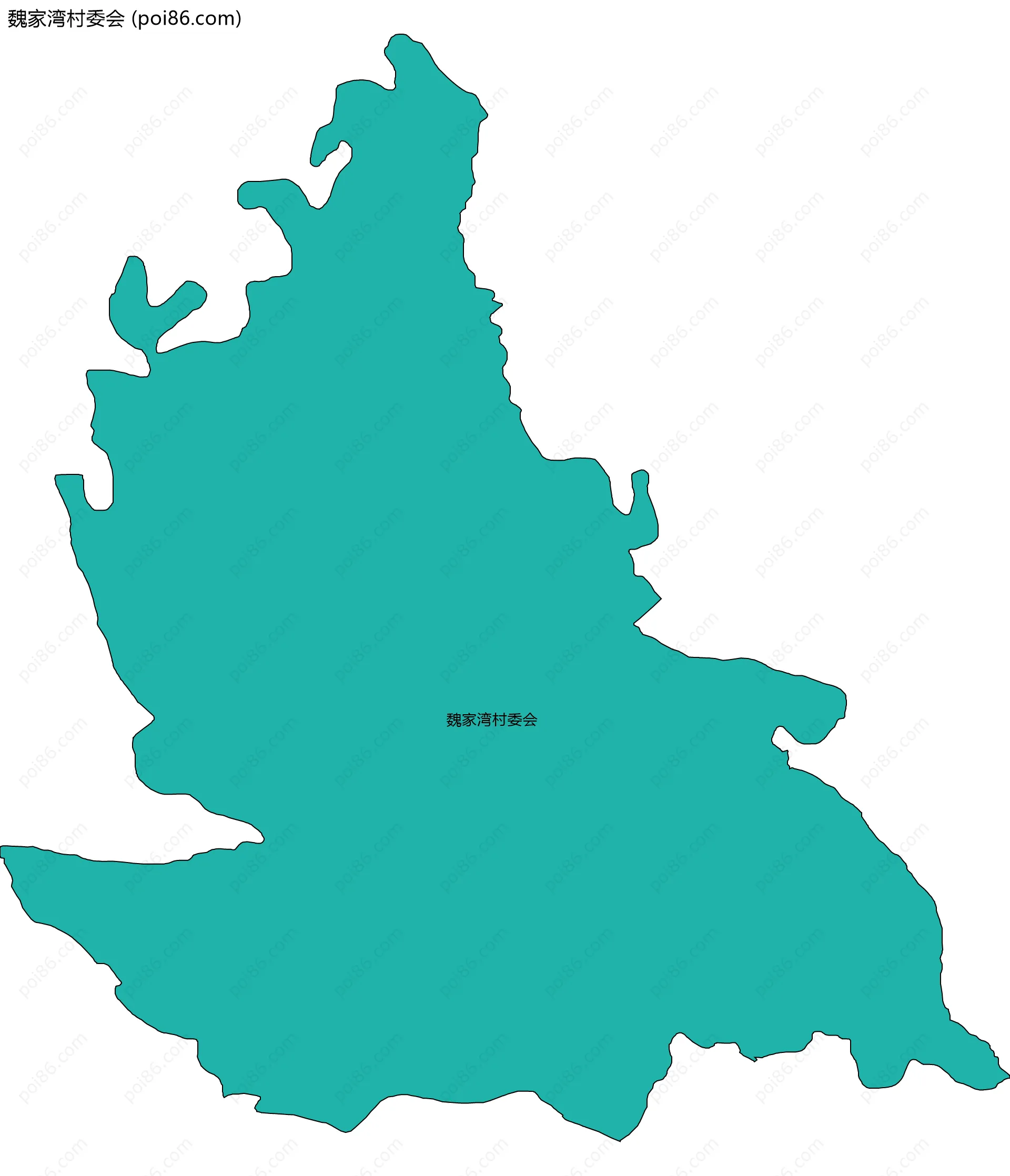 魏家湾村委会边界地图