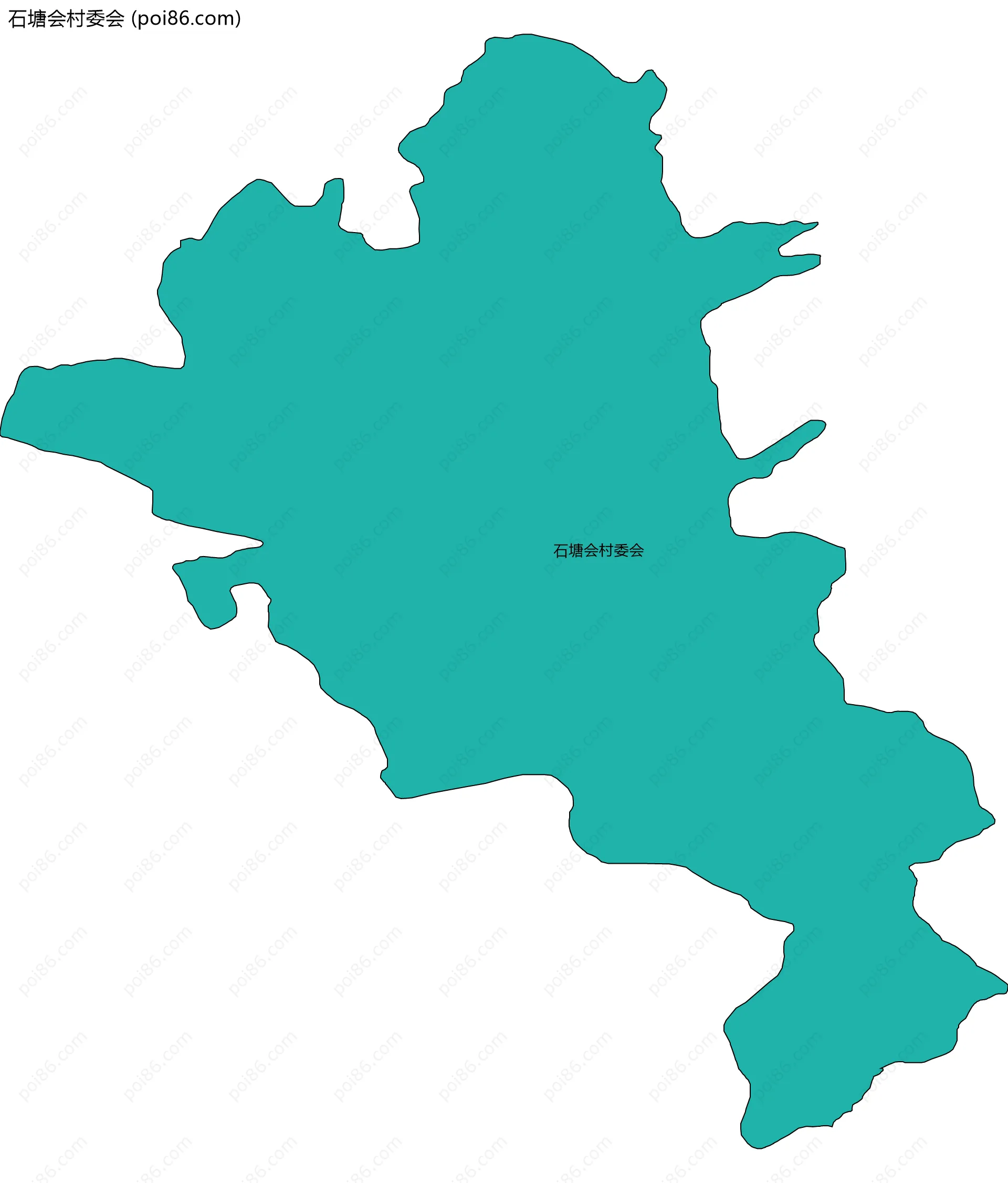 石塘会村委会边界地图