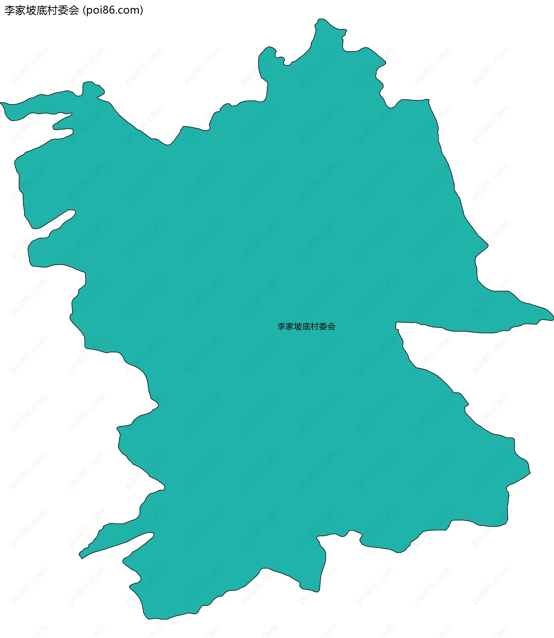 李家坡底村委会边界地图