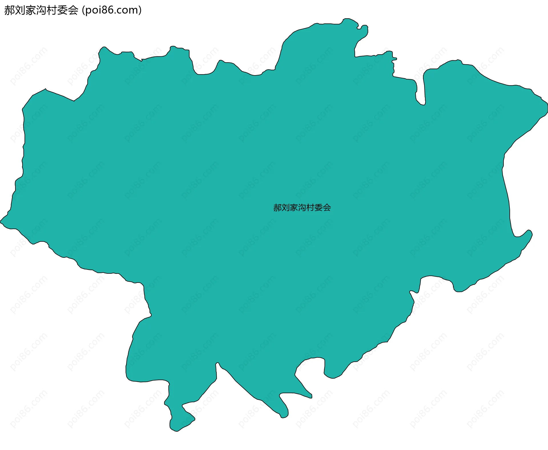 郝刘家沟村委会边界地图