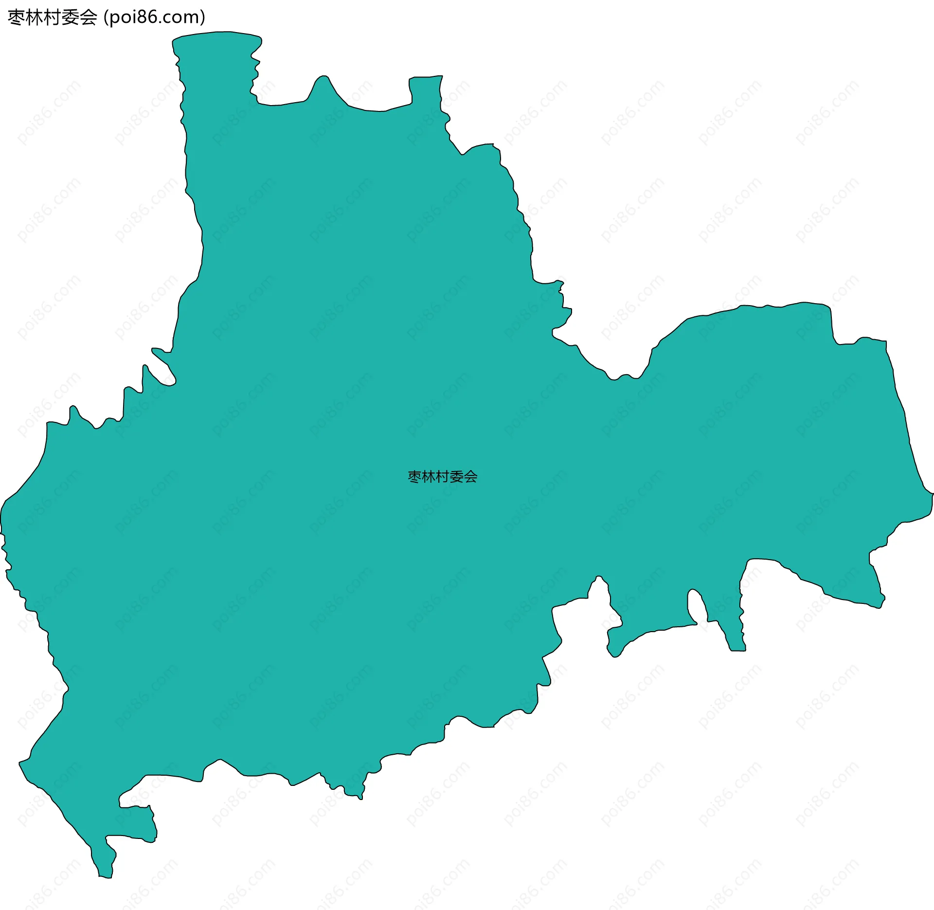 枣林村委会边界地图