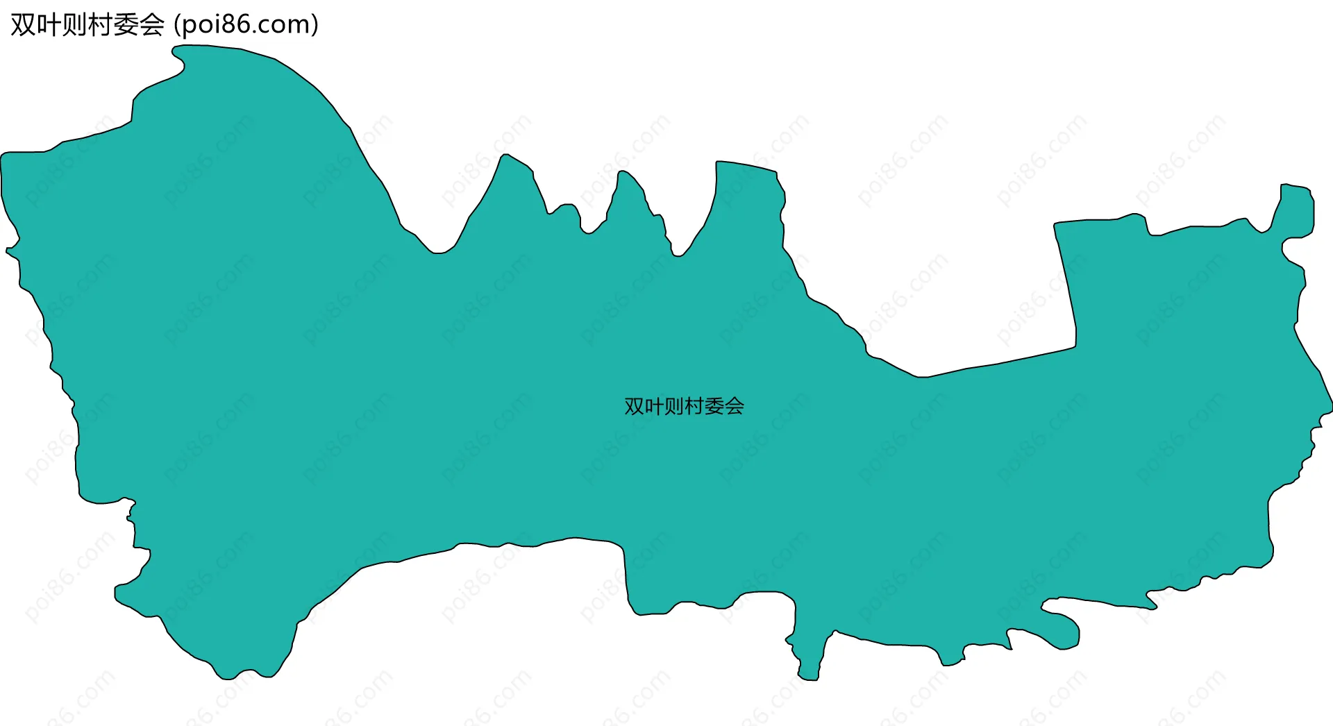 双叶则村委会边界地图