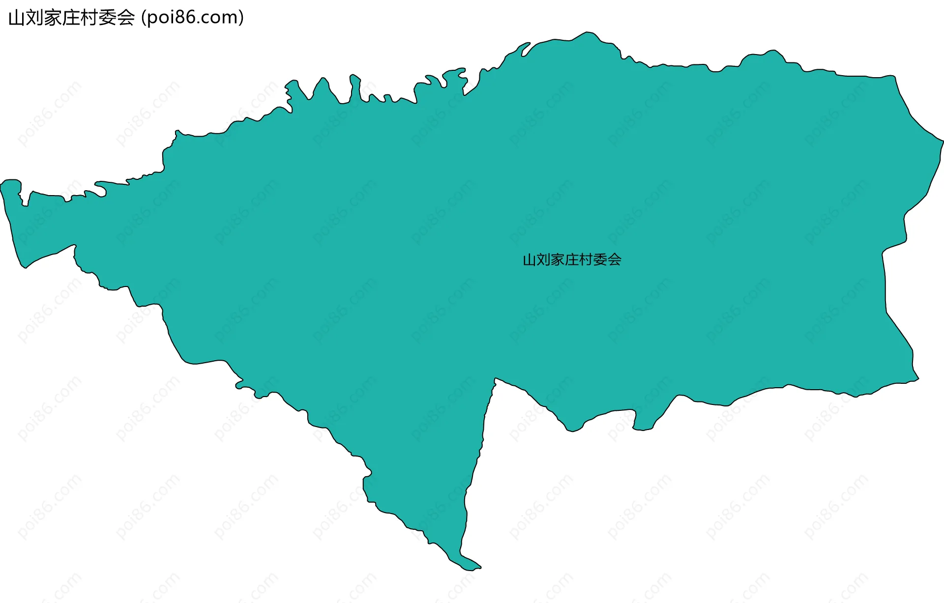 山刘家庄村委会边界地图