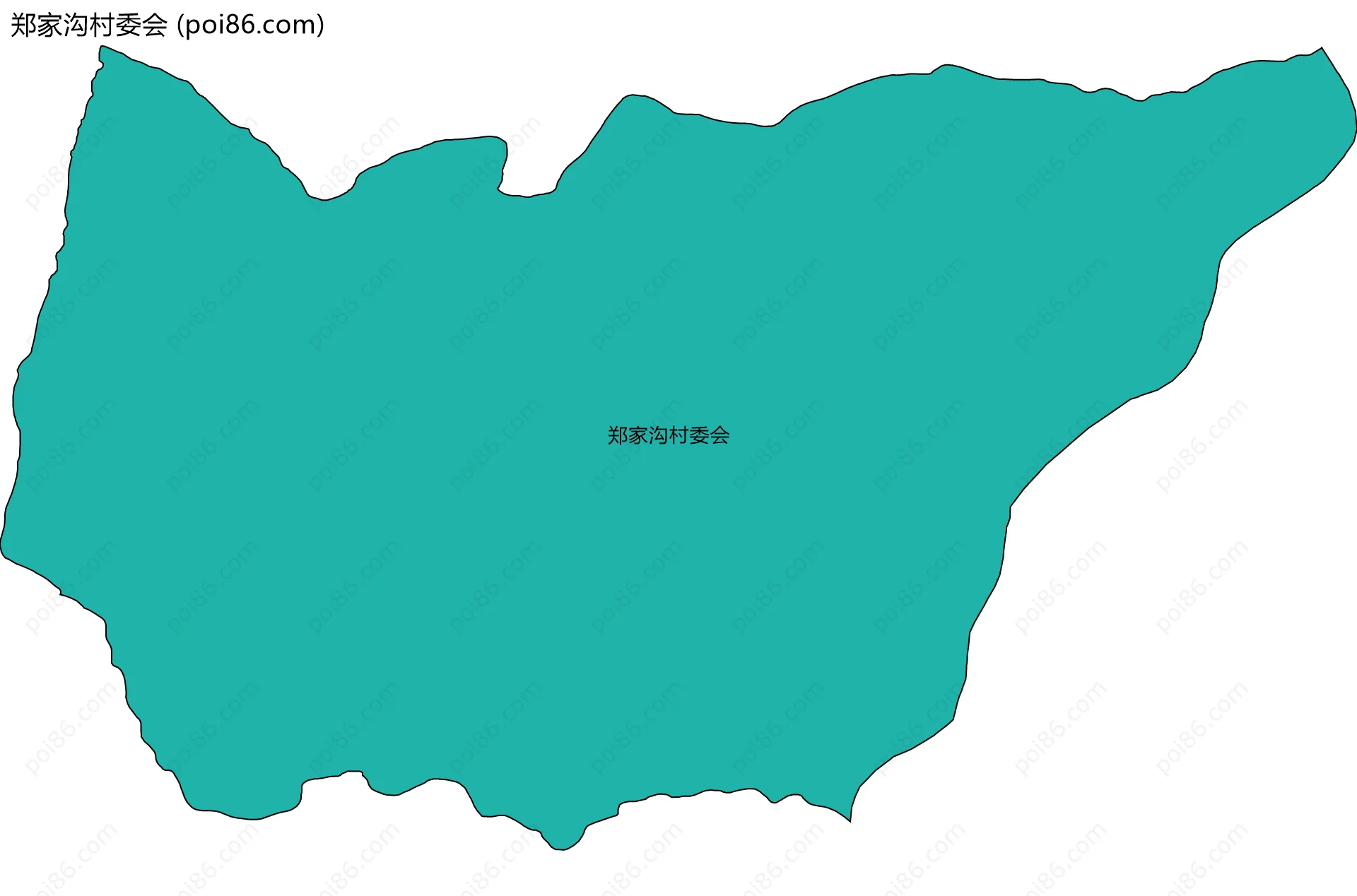 郑家沟村委会边界地图