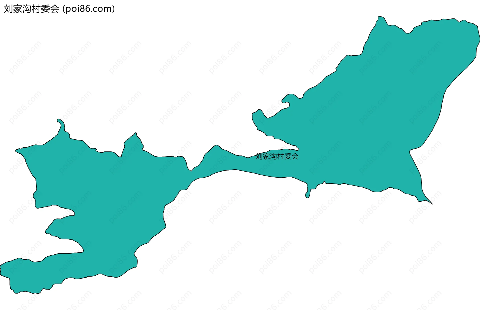 刘家沟村委会边界地图