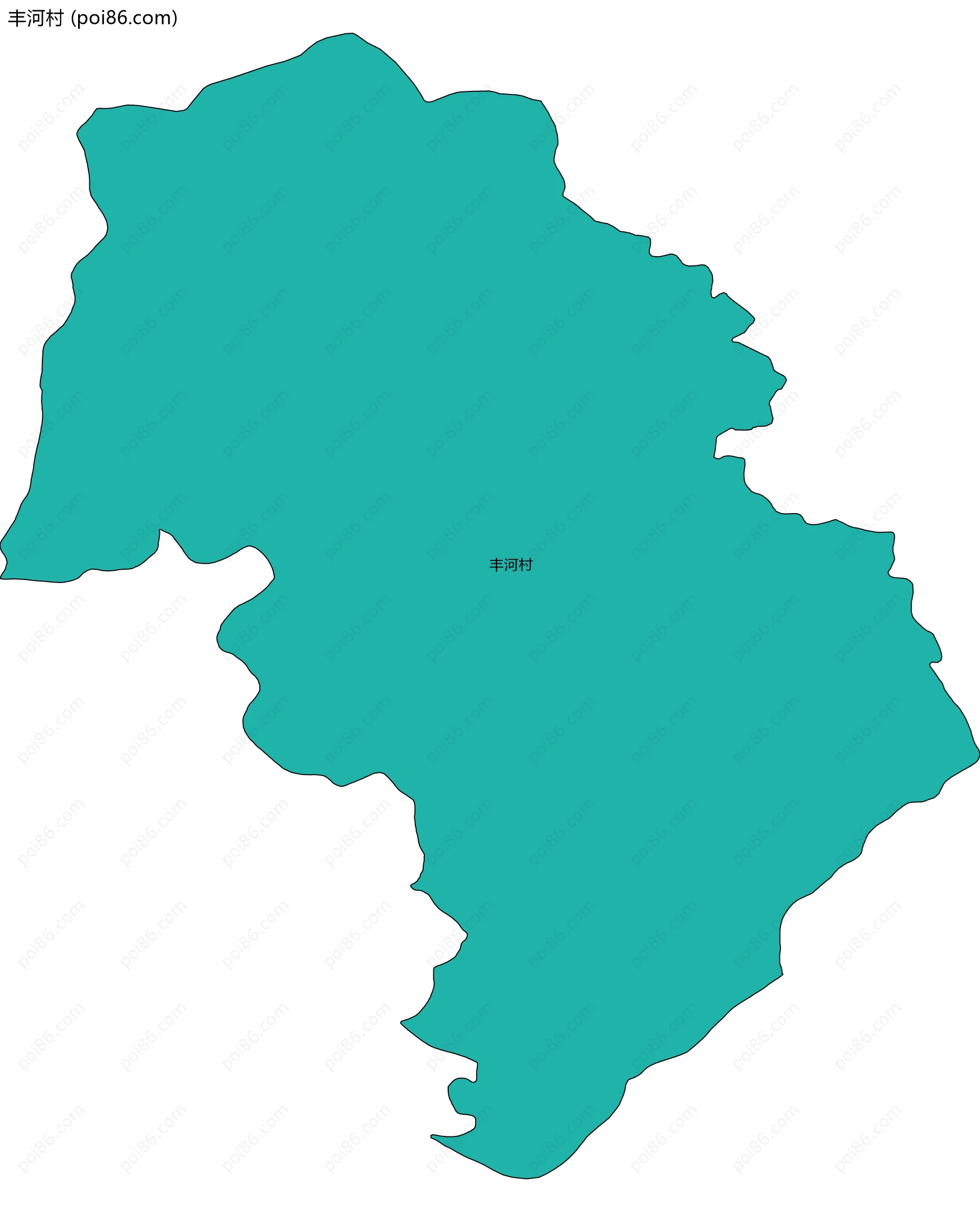 丰河村边界地图