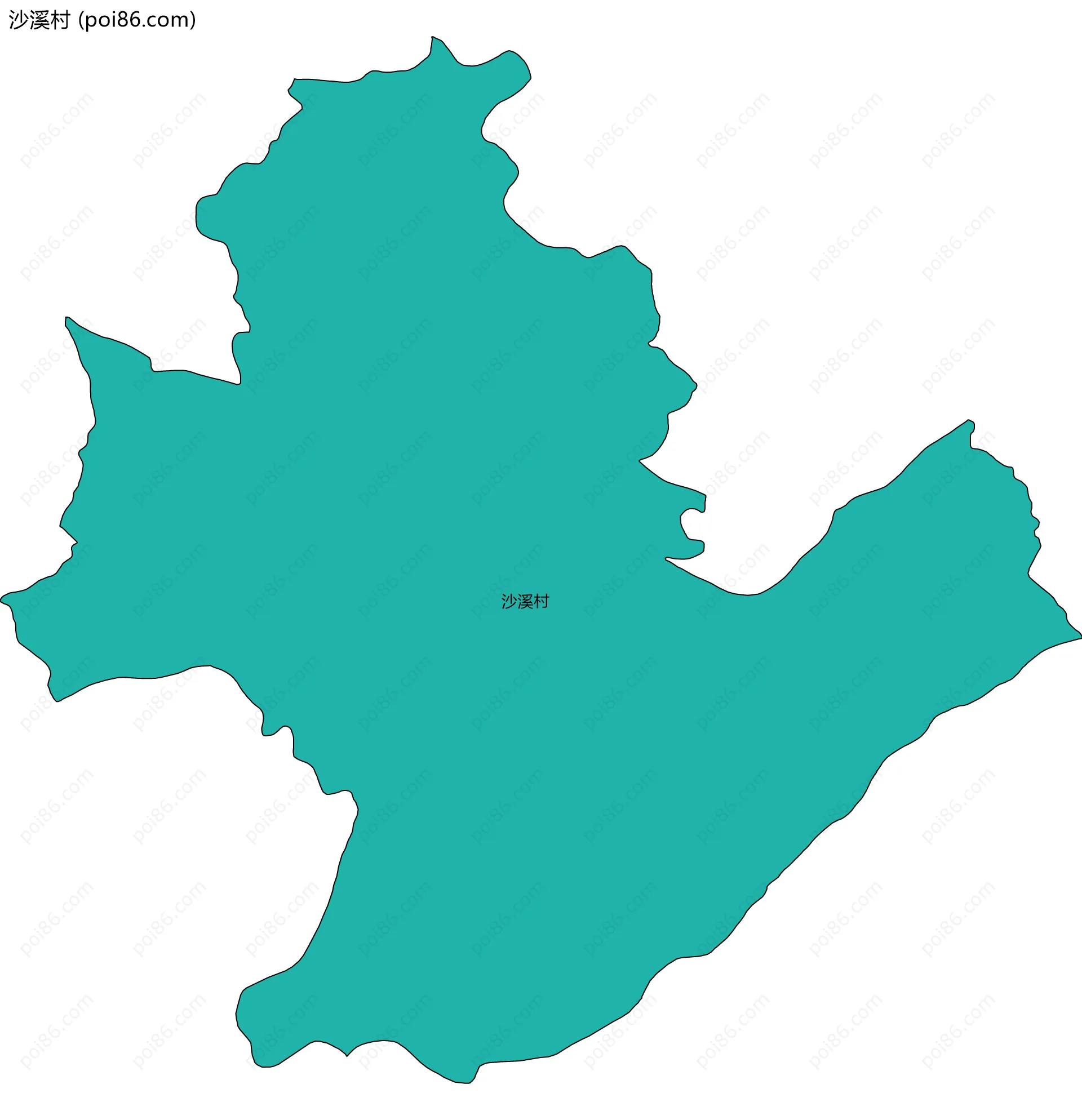 沙溪村边界地图