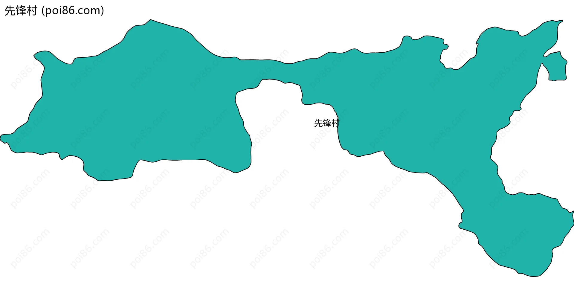 先锋村边界地图