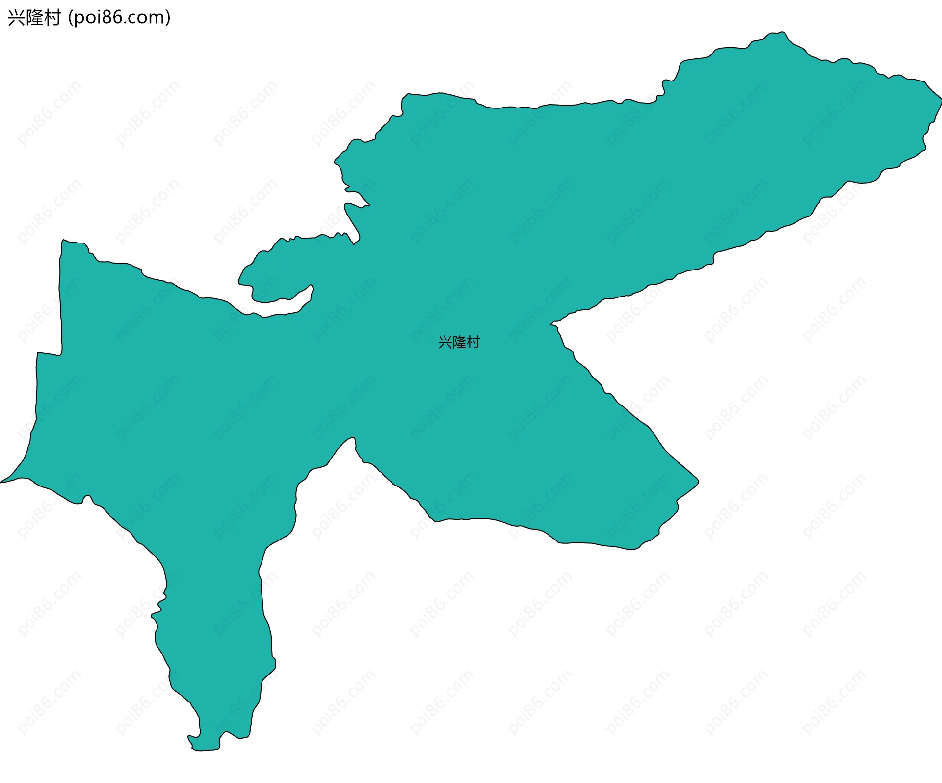 兴隆村边界地图