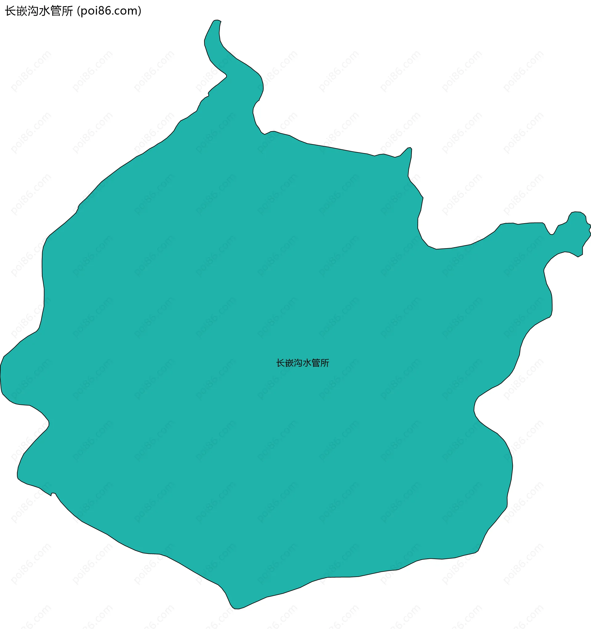 长嵌沟水管所边界地图(五级行政区划)