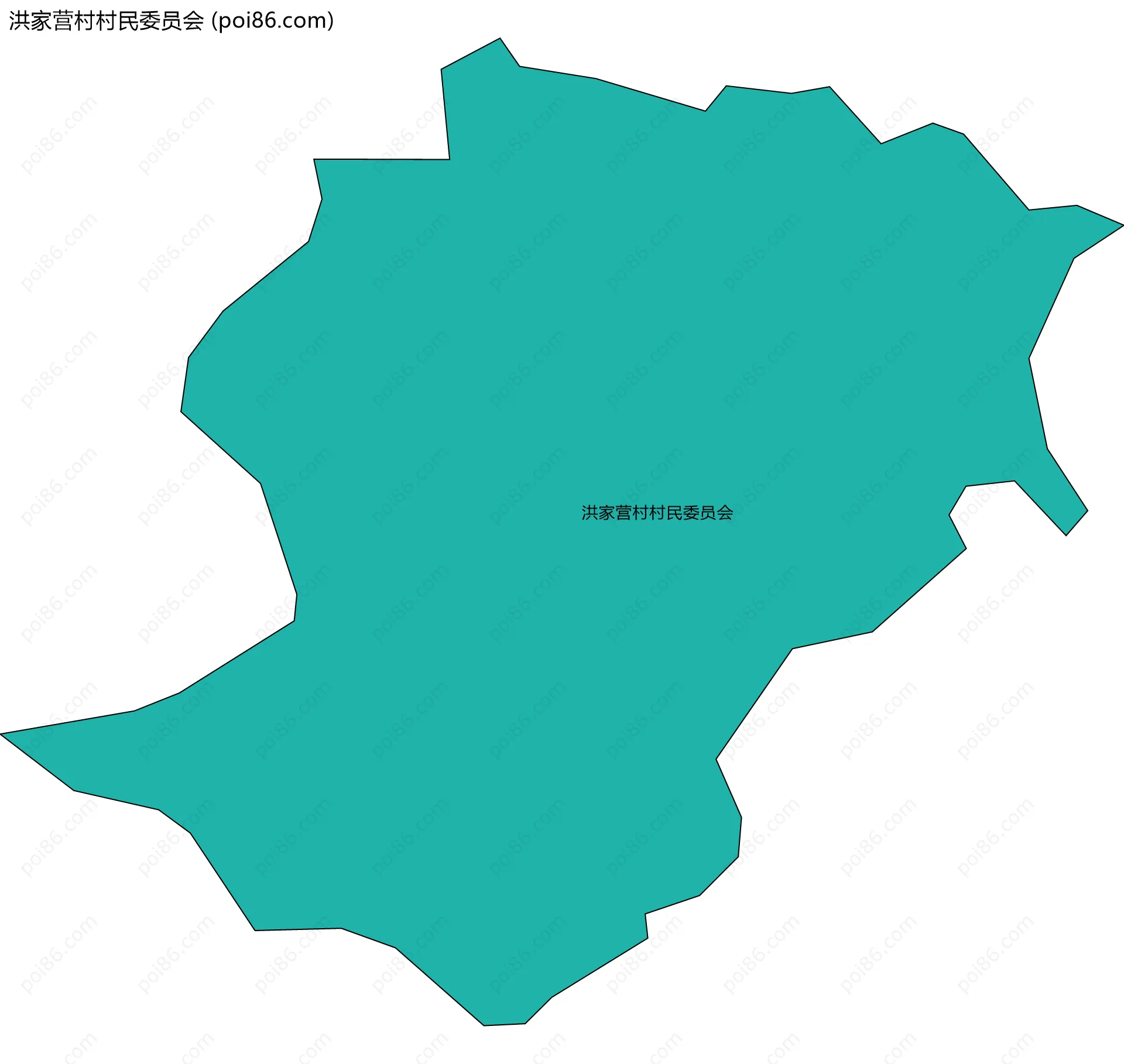 洪家营村村民委员会边界地图
