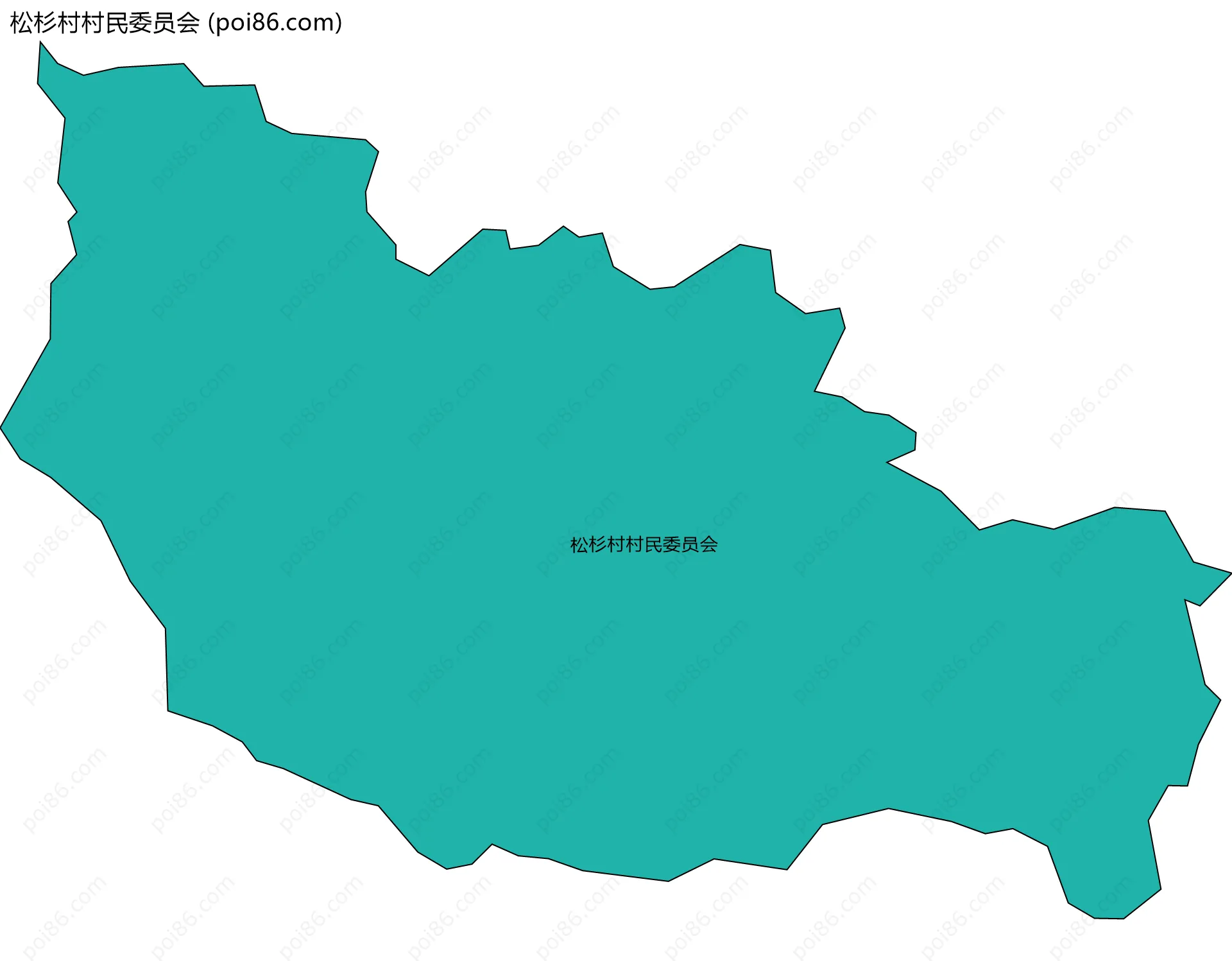 松杉村村民委员会边界地图
