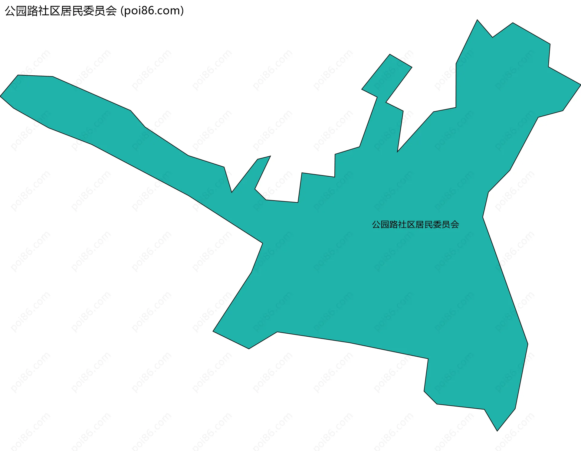 公园路社区居民委员会边界地图
