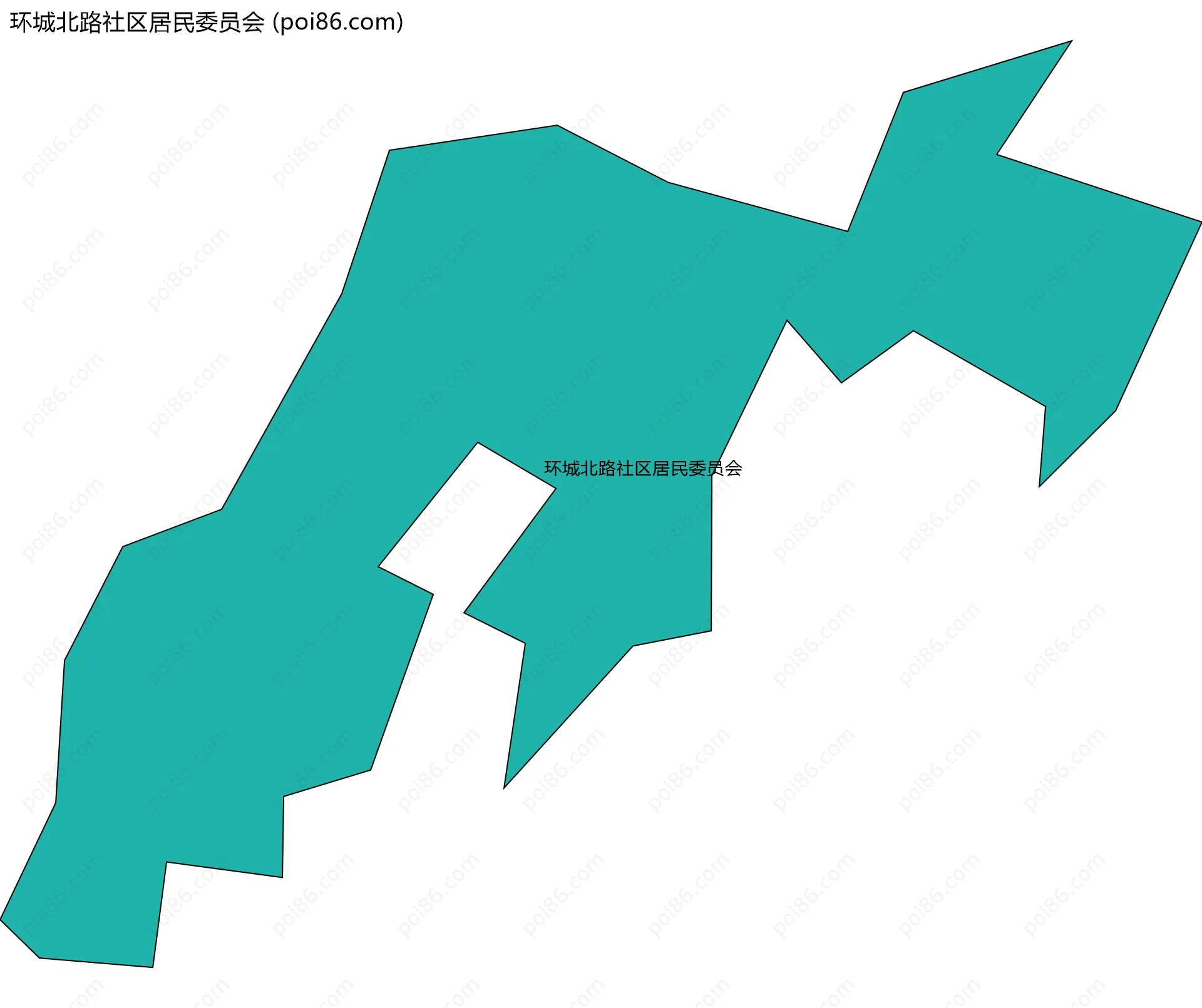 环城北路社区居民委员会边界地图