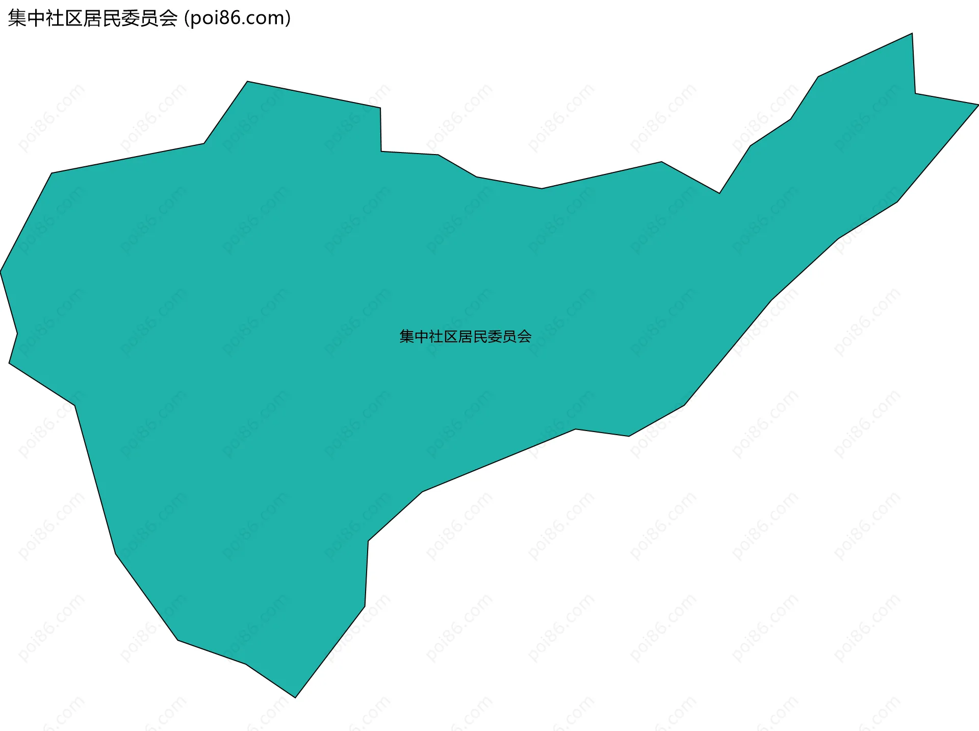 集中社区居民委员会边界地图