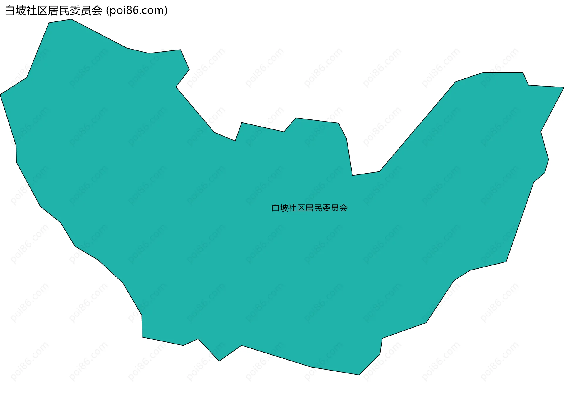 白坡社区居民委员会边界地图