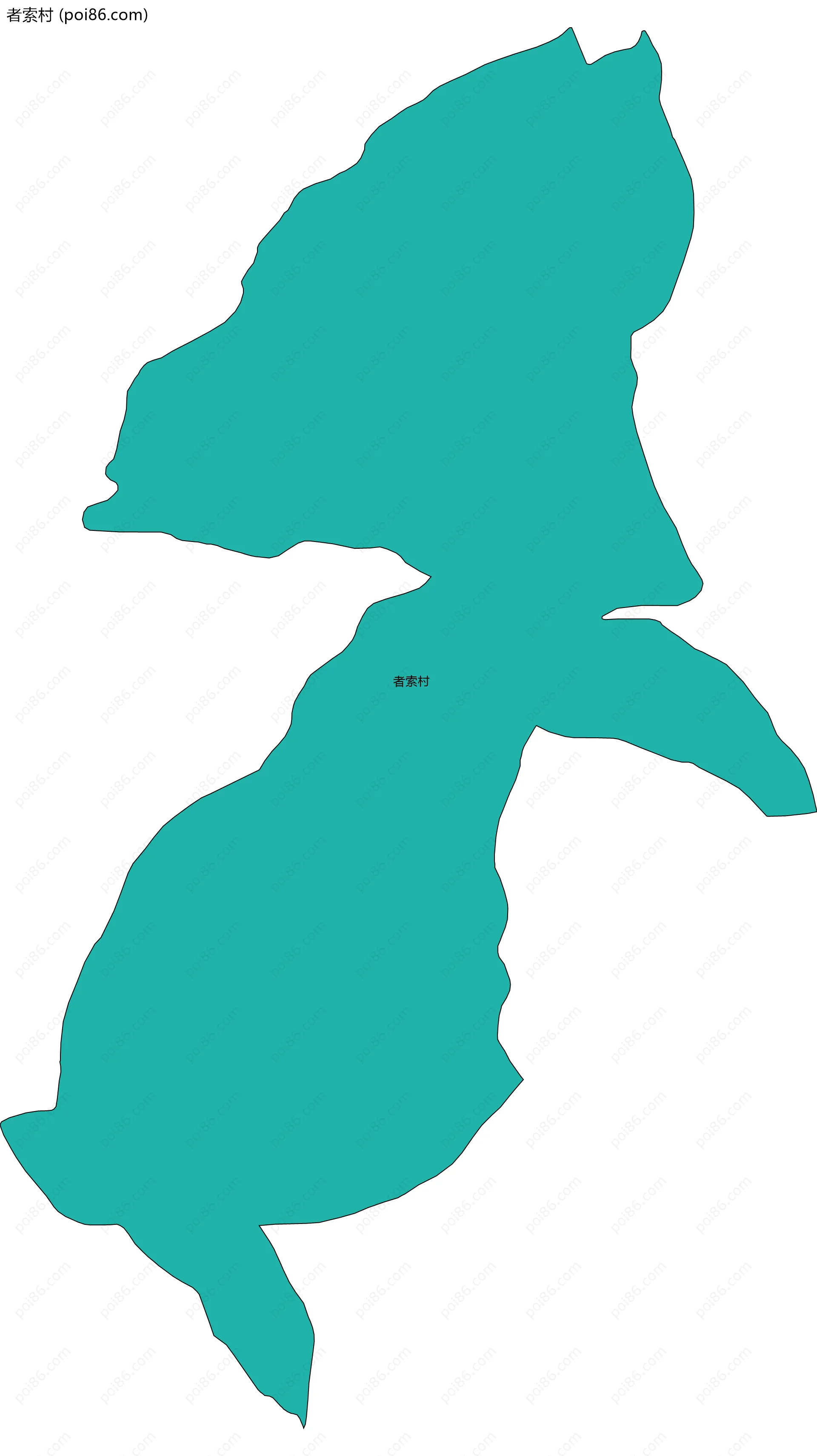 者索村边界地图