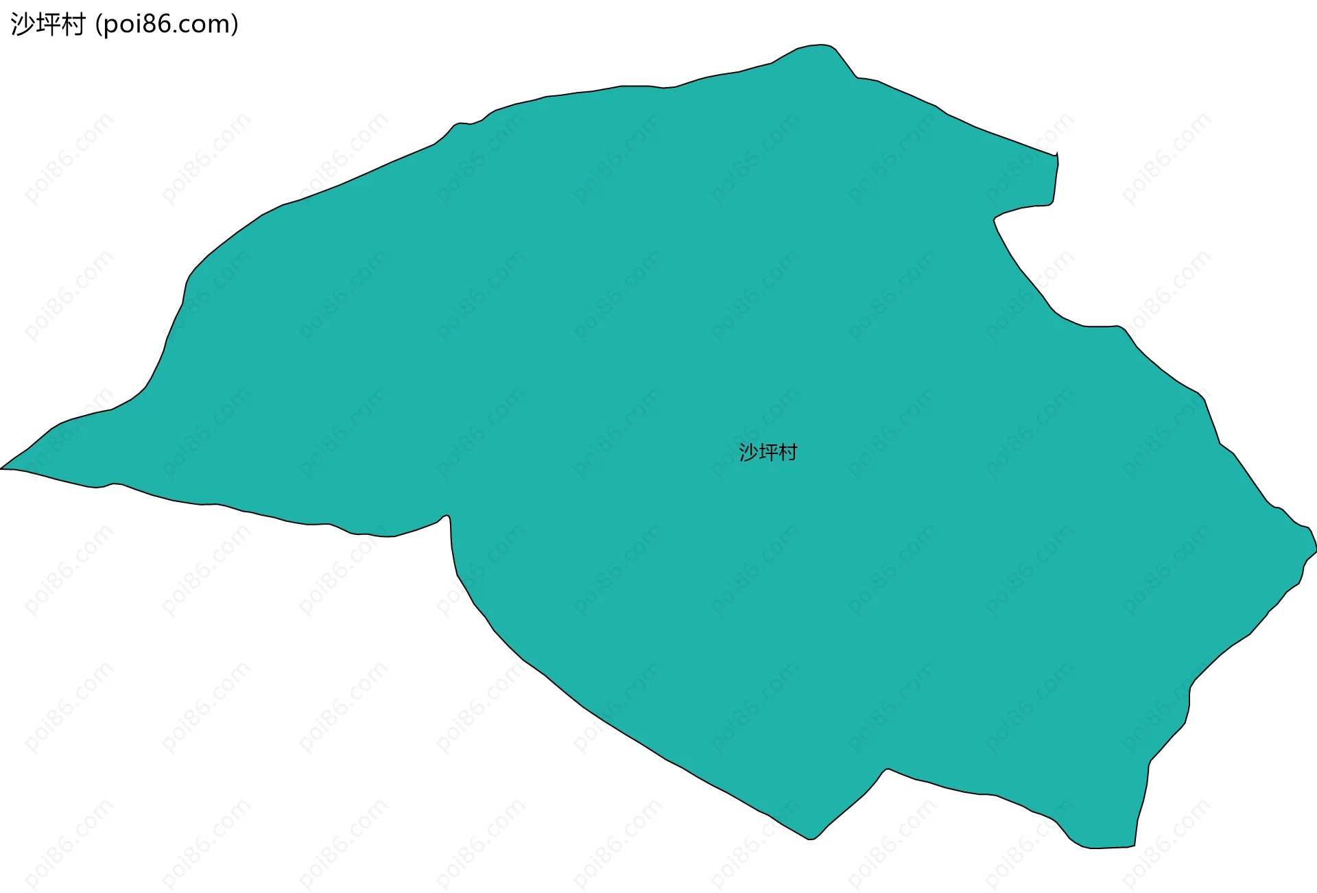 沙坪村边界地图