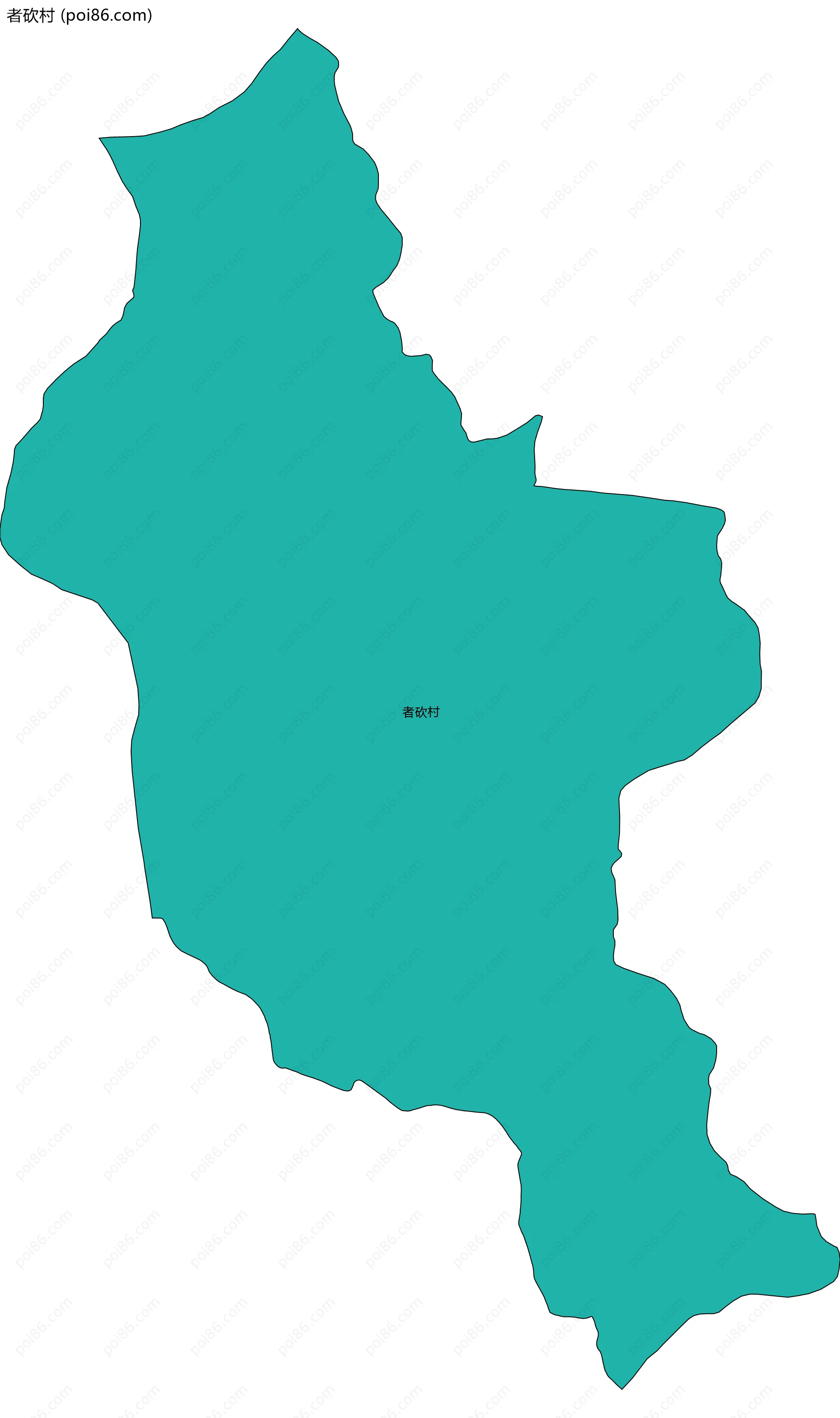 者砍村边界地图