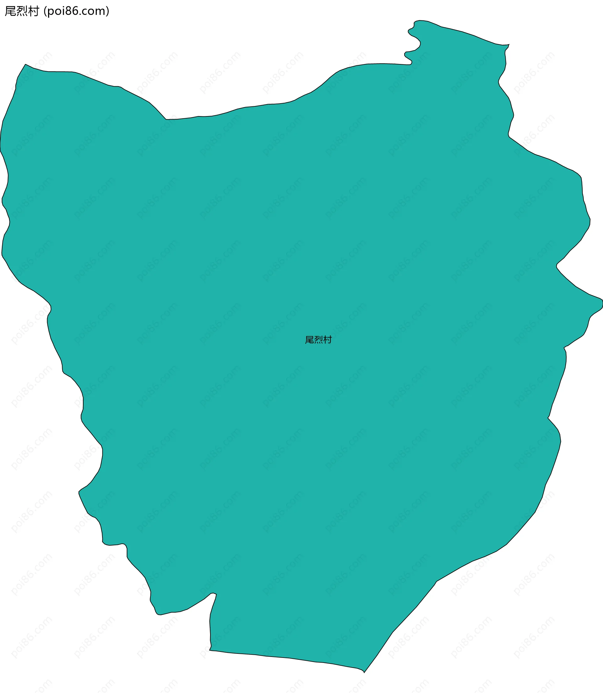 尾烈村边界地图