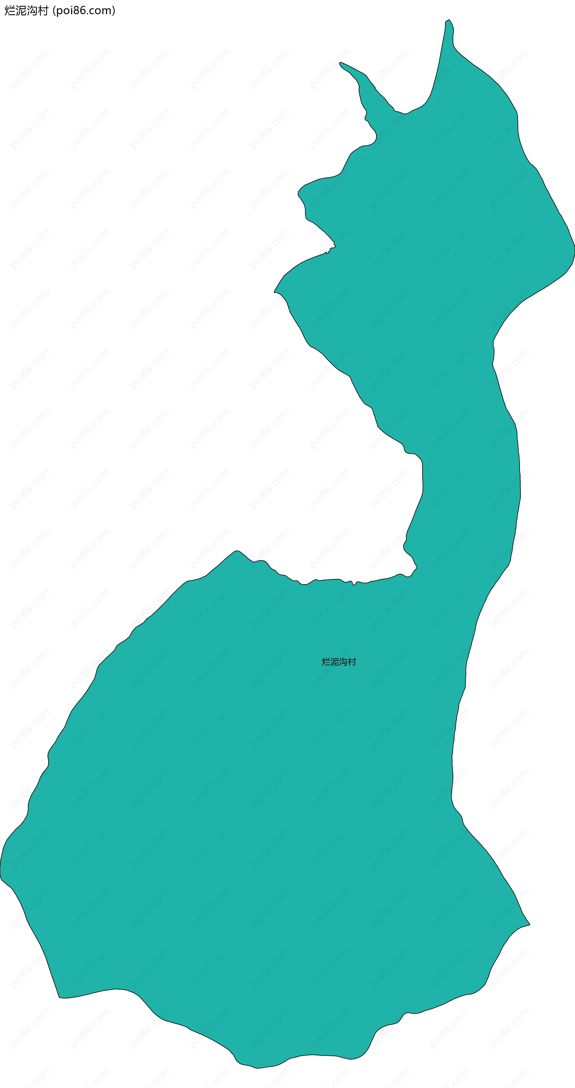 烂泥沟村边界地图