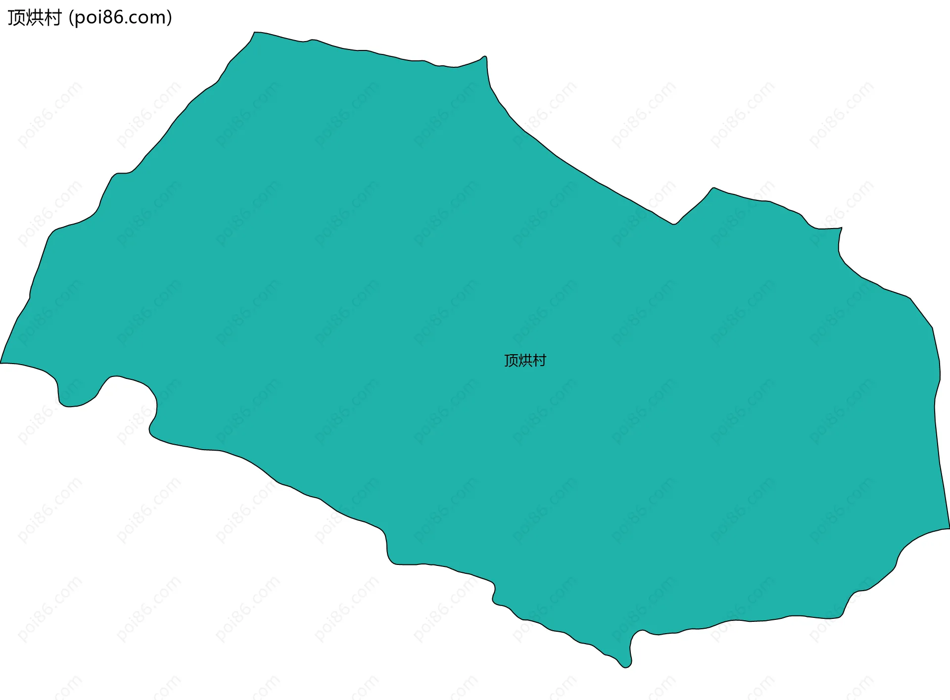 顶烘村边界地图