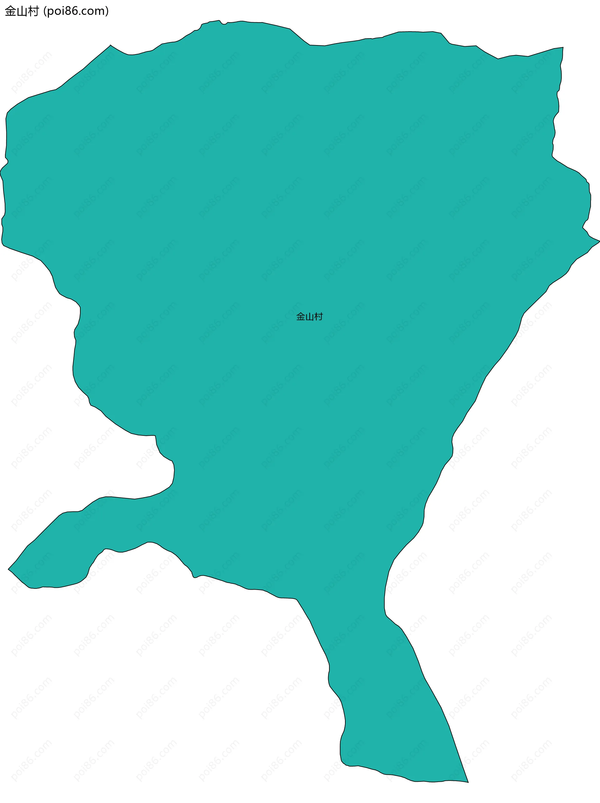 金山村边界地图