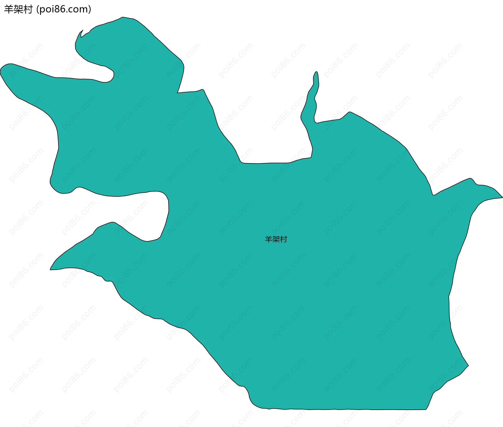 羊架村边界地图