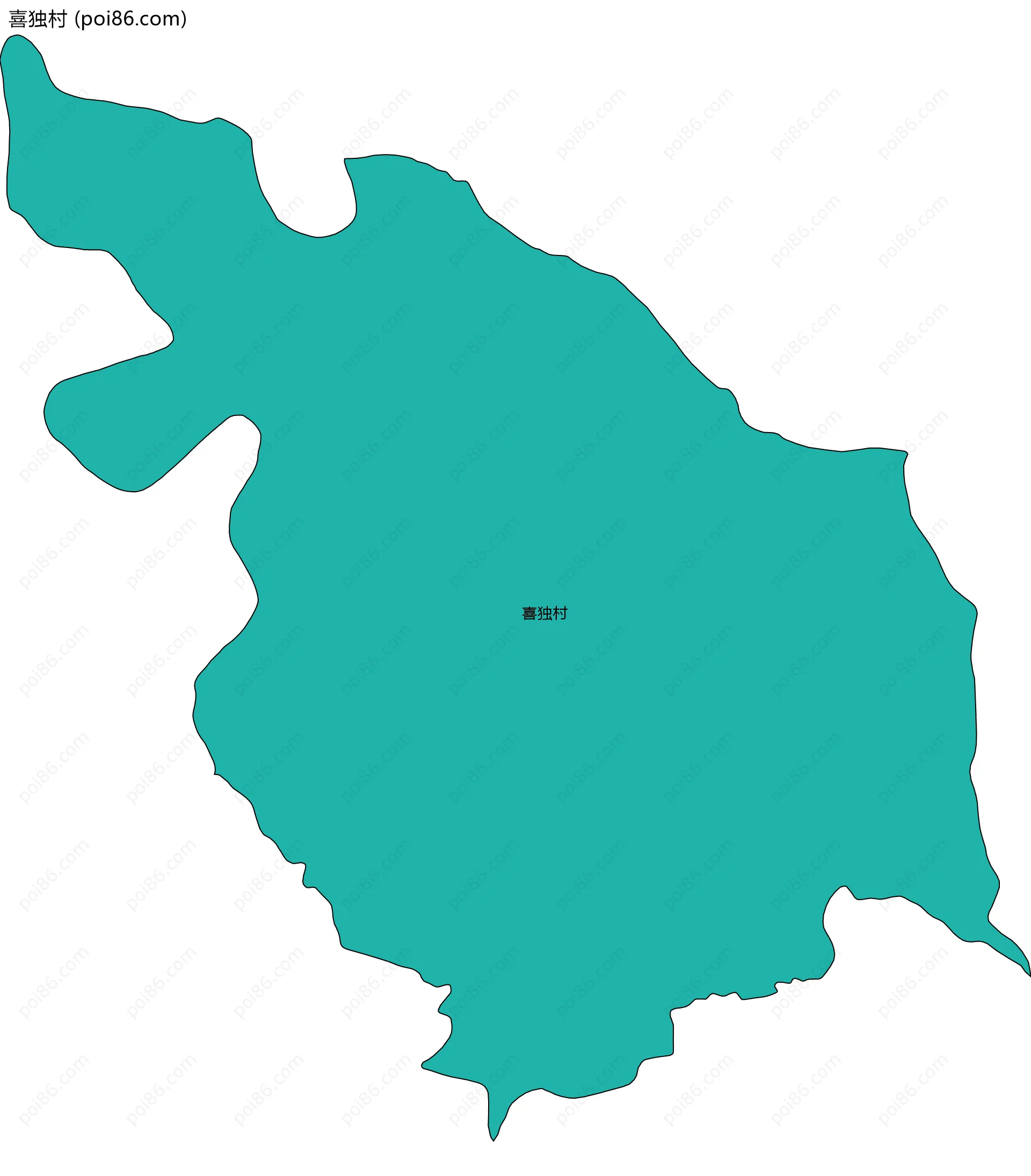 喜独村边界地图