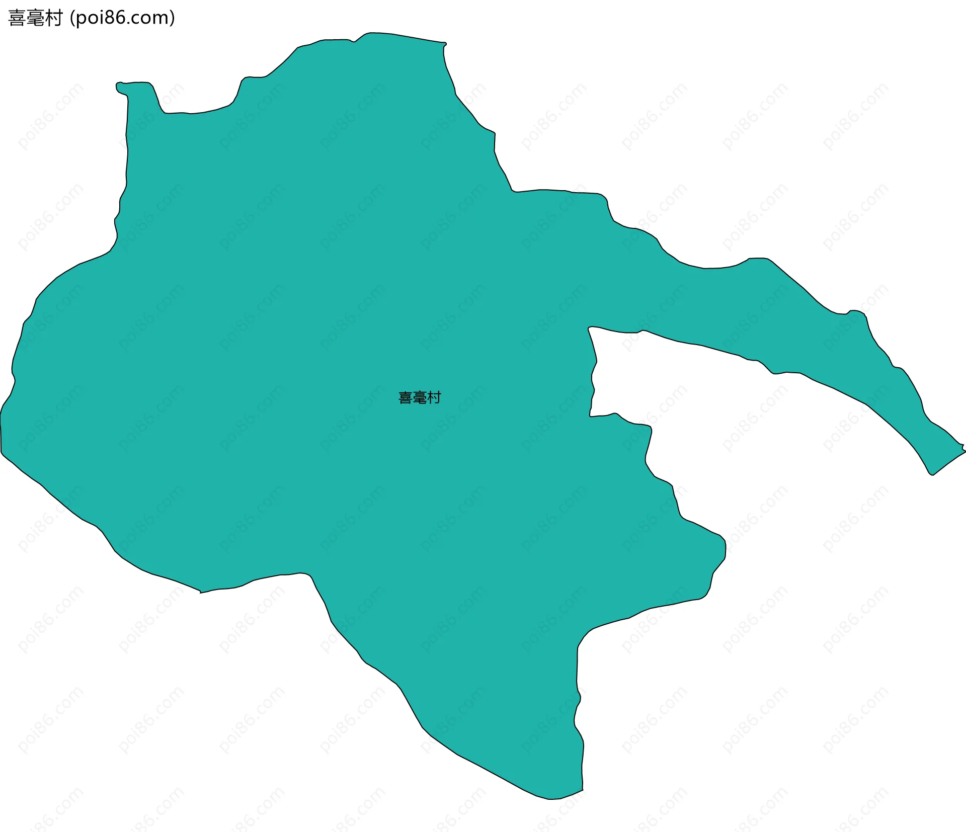 喜毫村边界地图