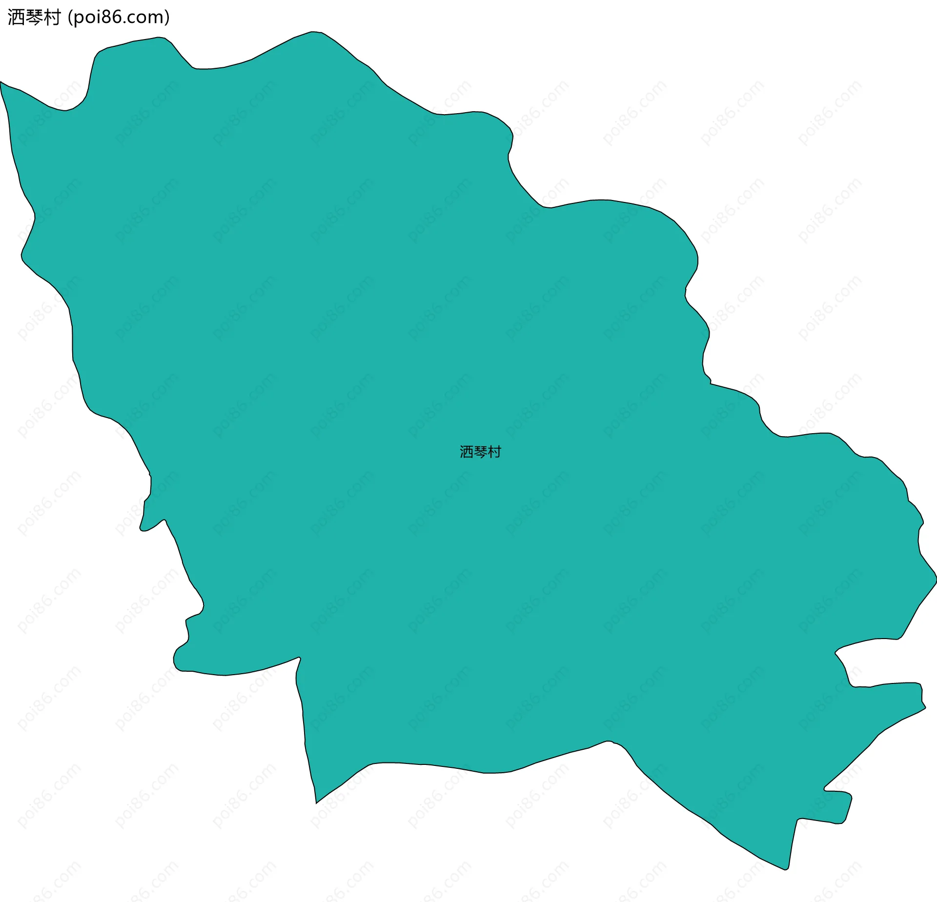 洒琴村边界地图
