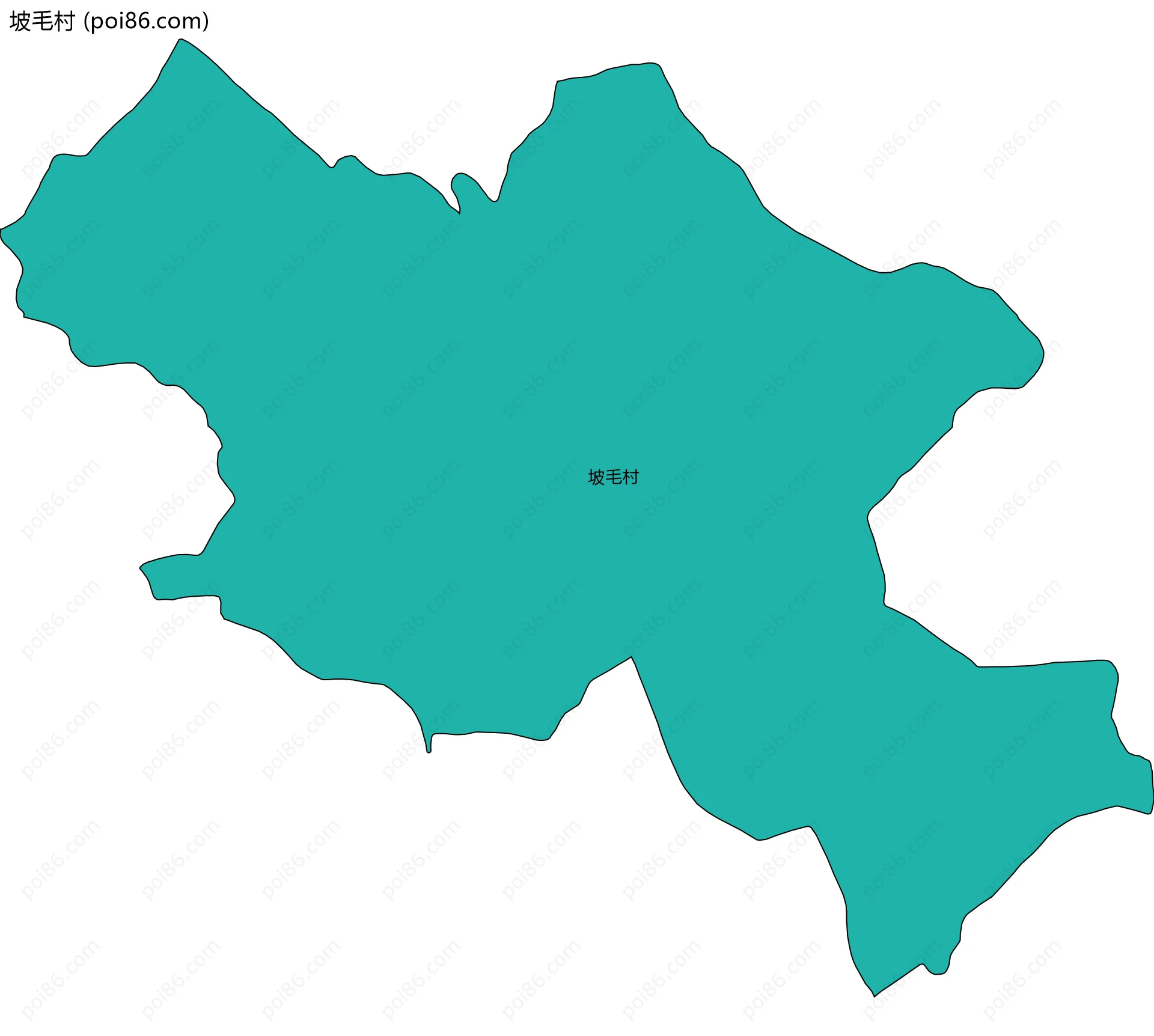 坡毛村边界地图