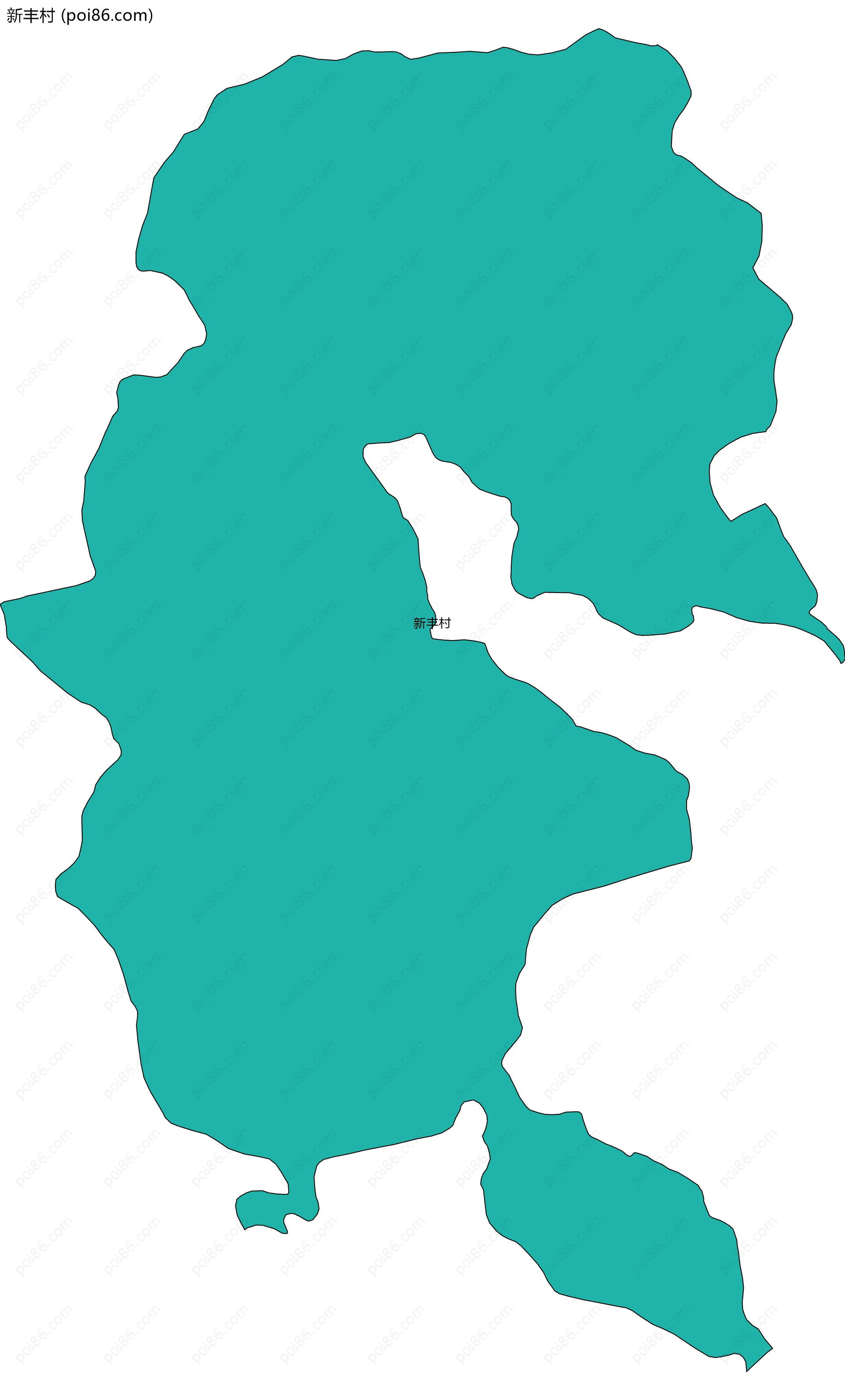 新丰村边界地图