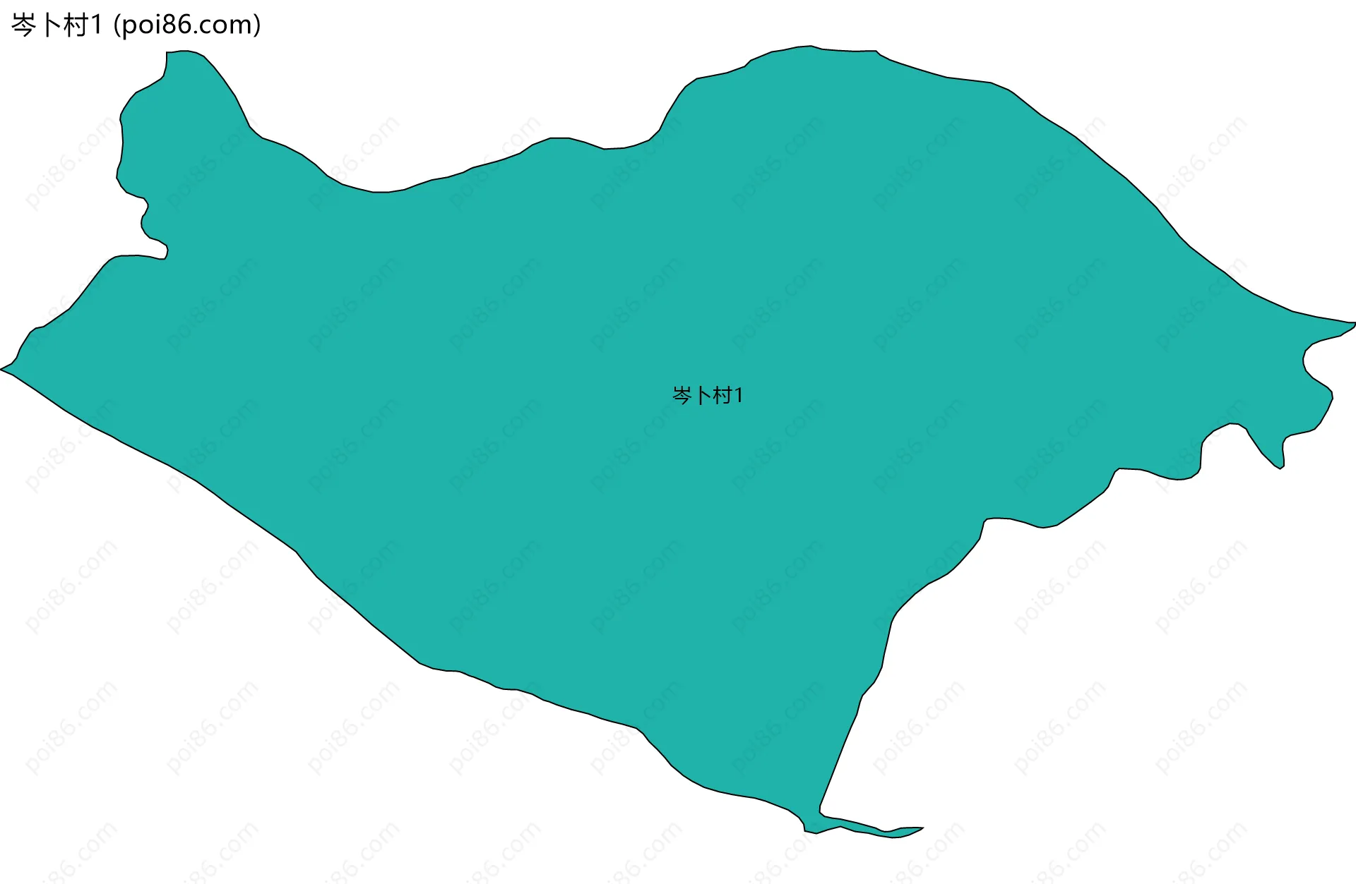 岑卜村1边界地图