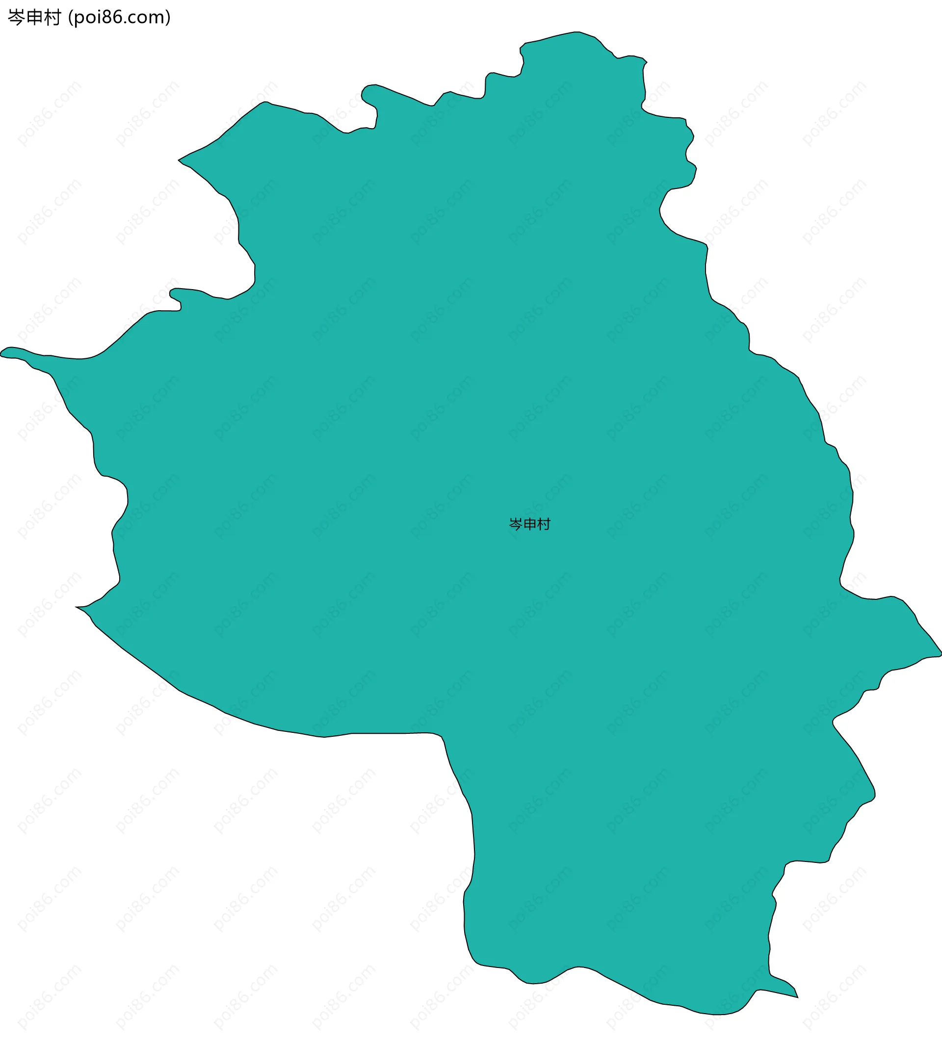 岑申村边界地图