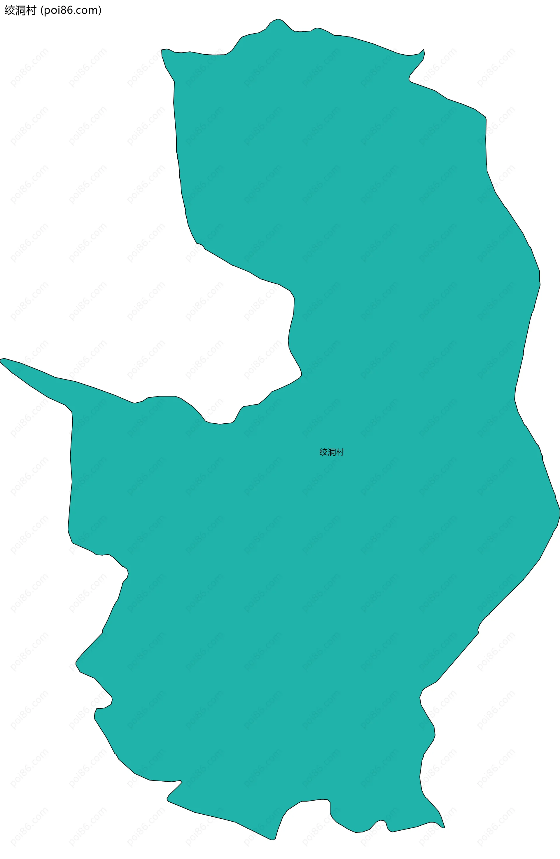绞洞村边界地图