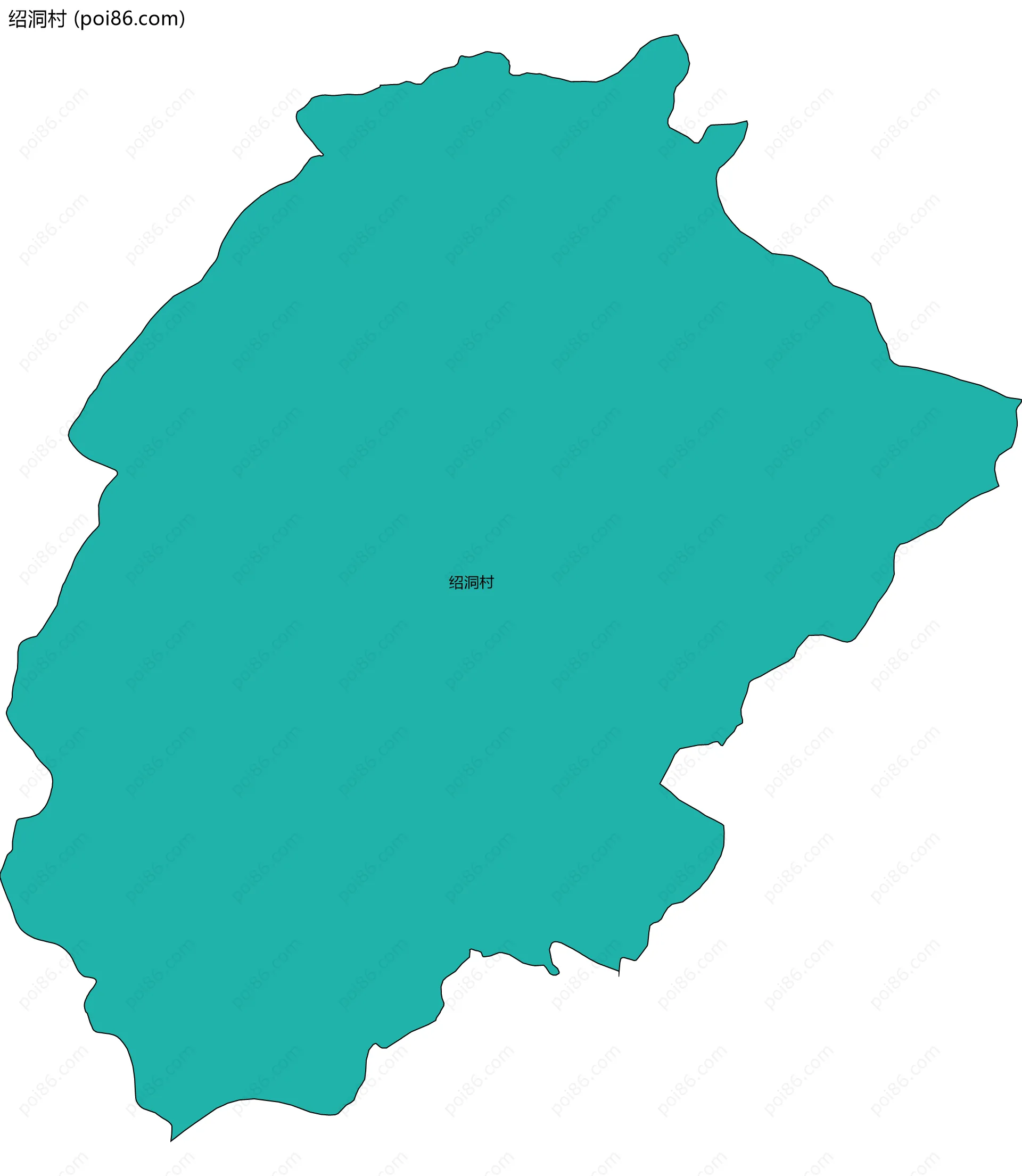 绍洞村边界地图