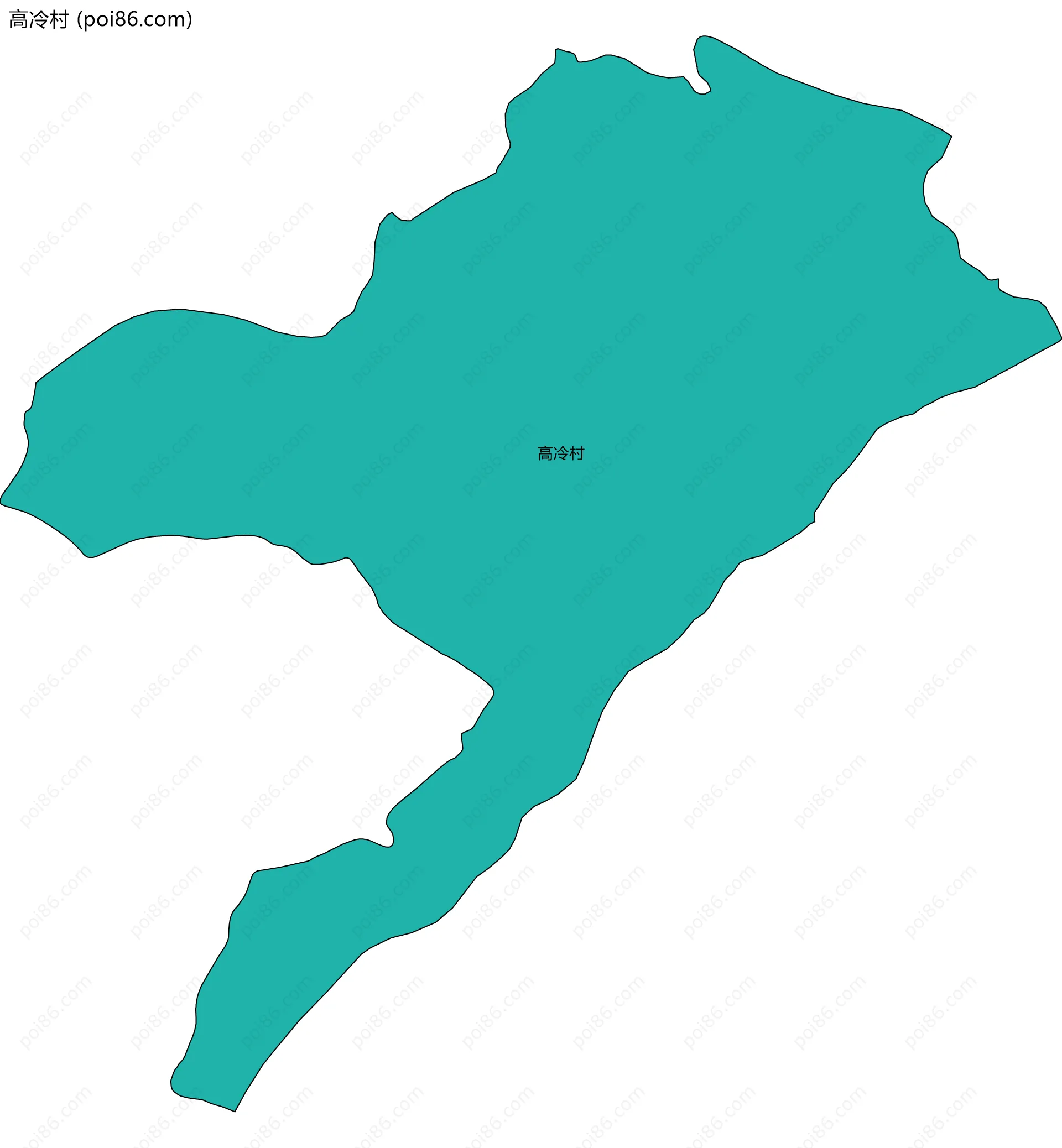 高冷村边界地图
