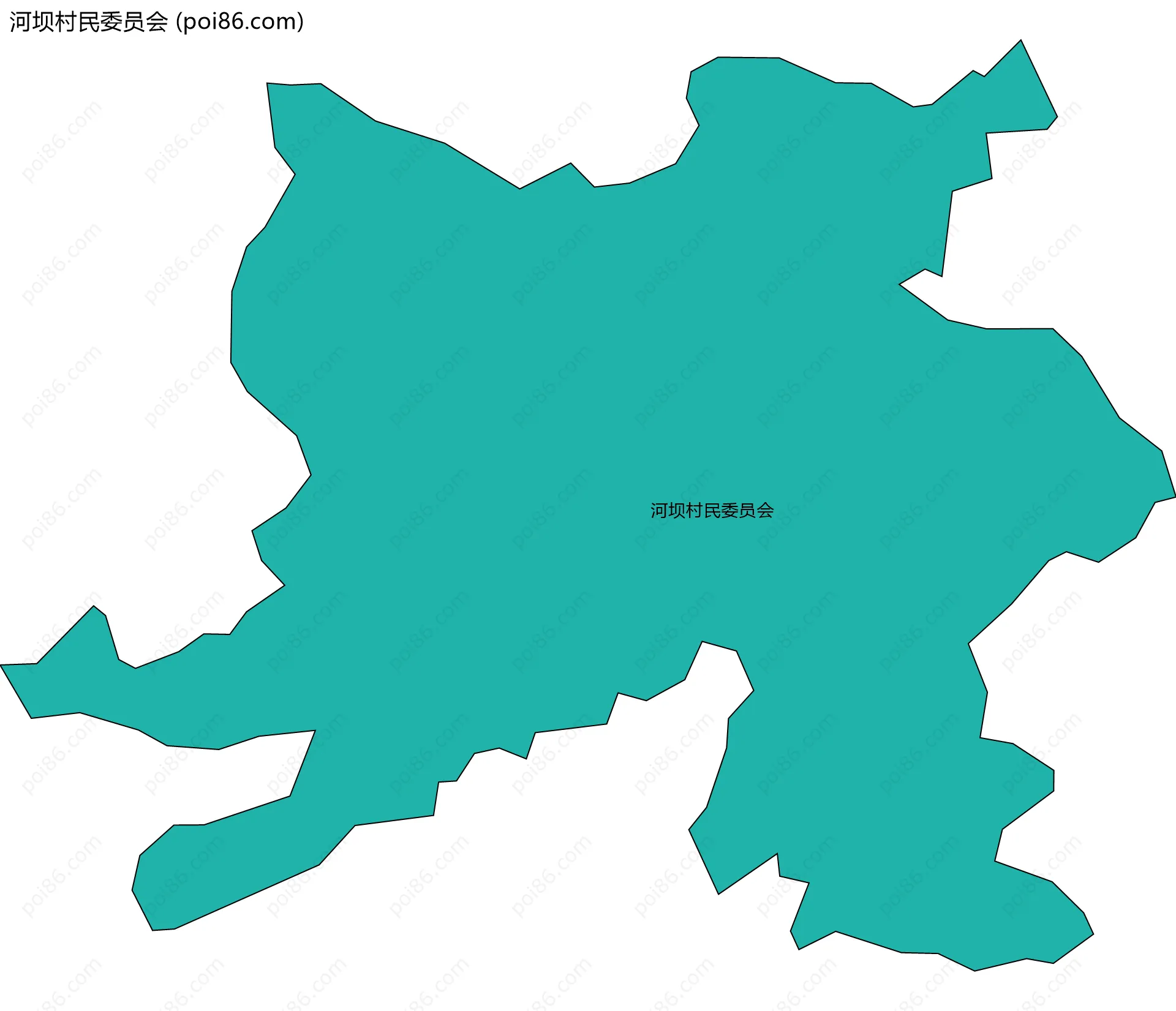 河坝村民委员会边界地图