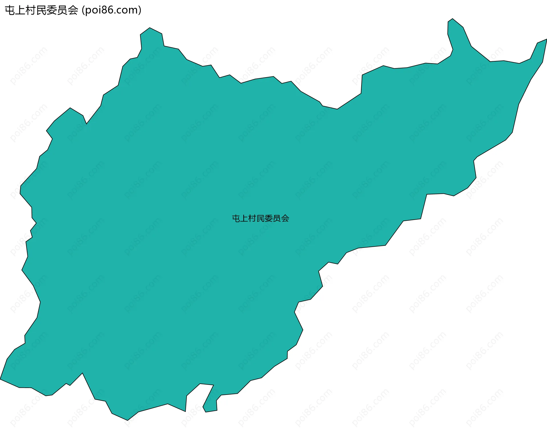 屯上村民委员会边界地图